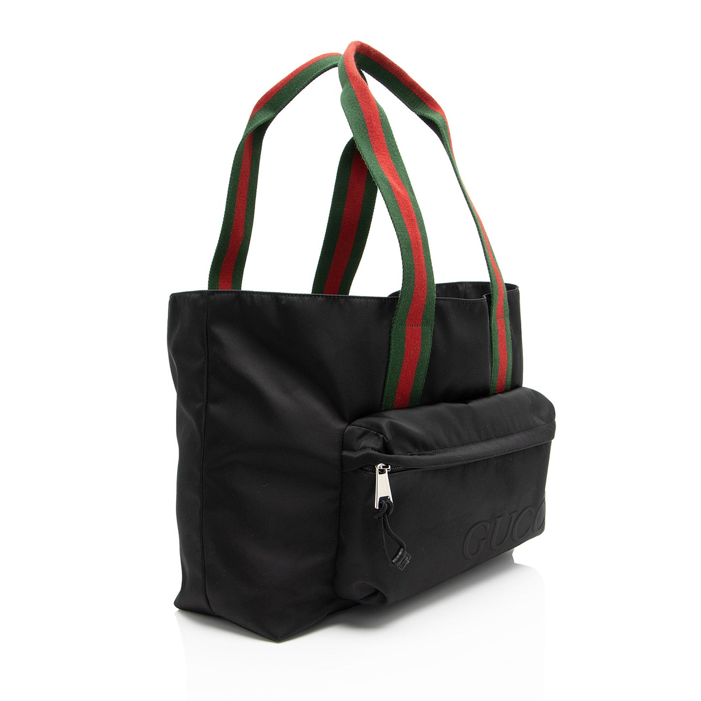 Gucci Nylon Embossed Web Large Tote