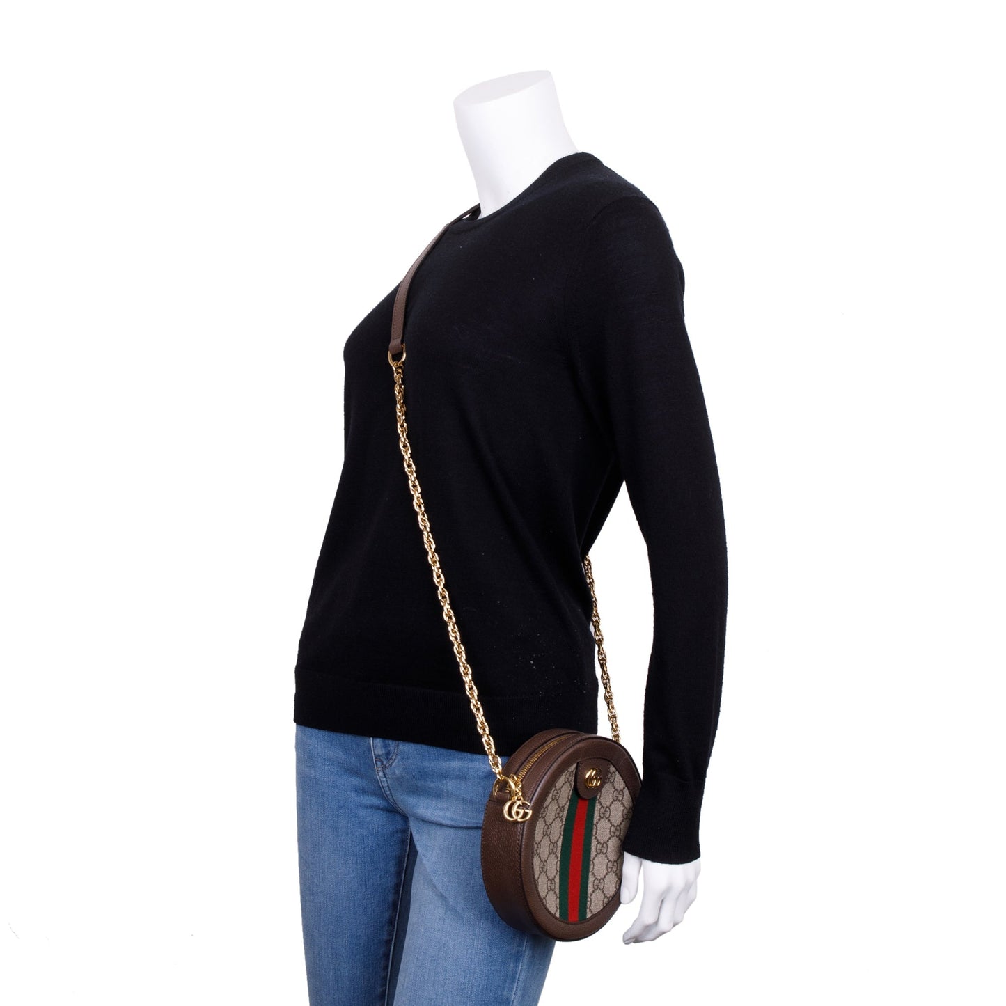 Gucci Ophidia GG Mini Round Shoulder Bag