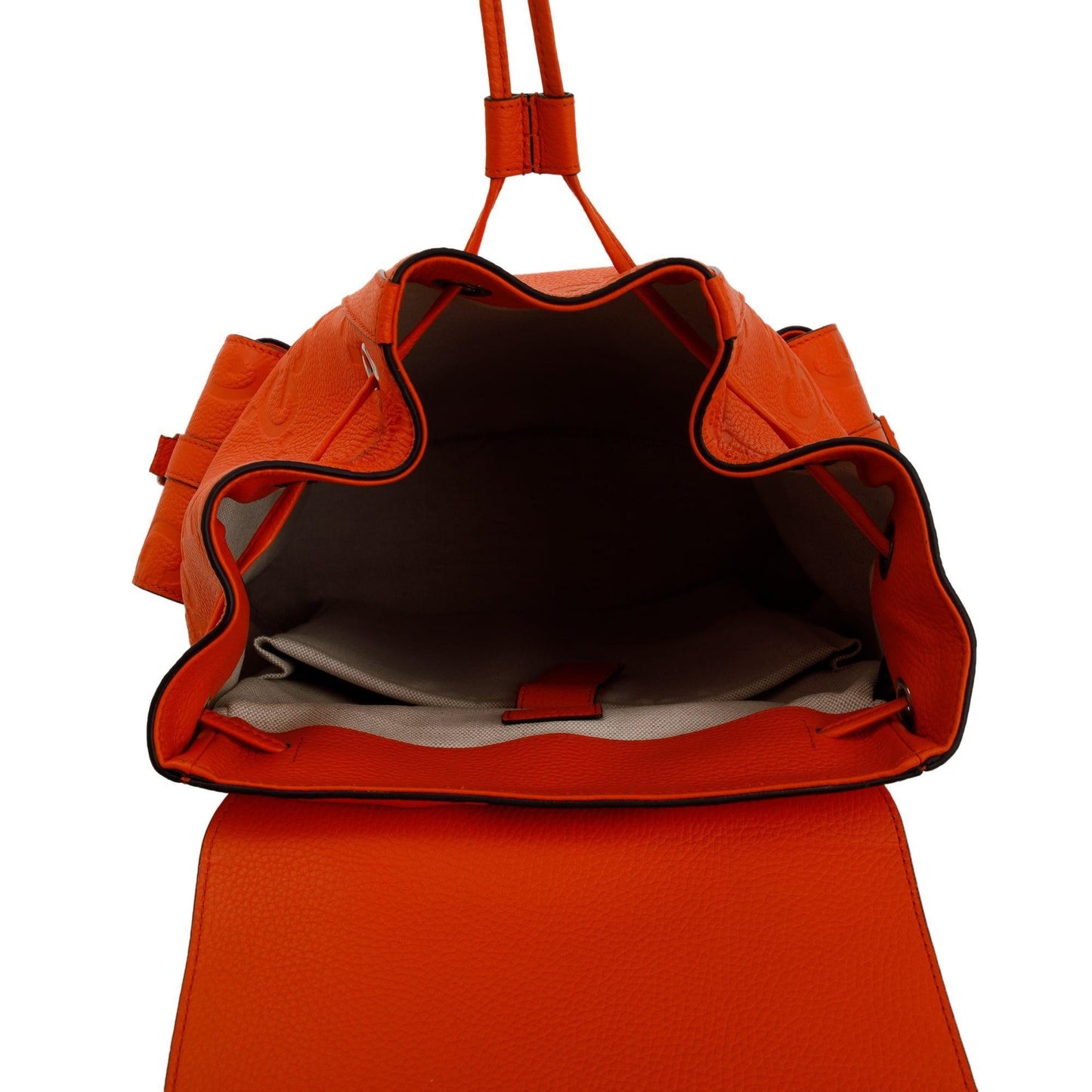 Gucci Orange Jumbo GG Leather Backpack