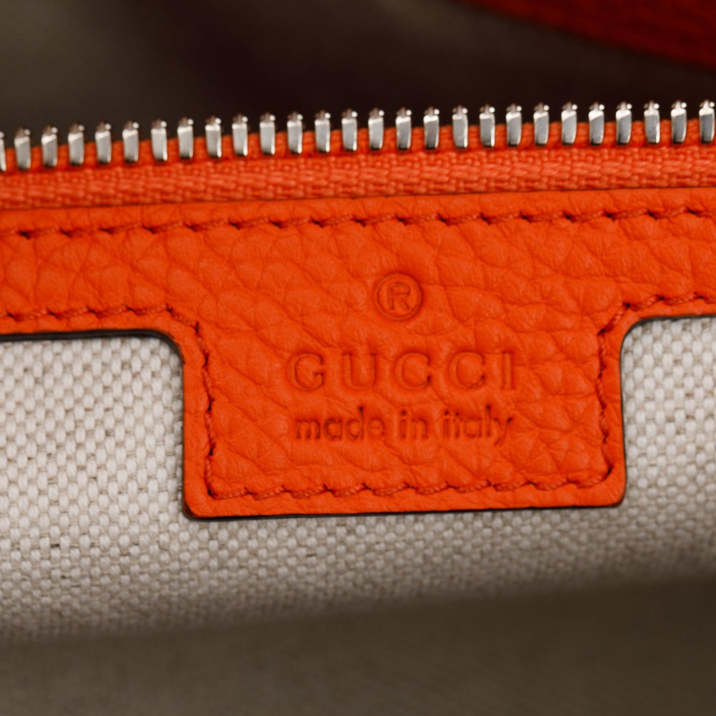 Gucci Orange Jumbo GG Leather Large Duffle Bag