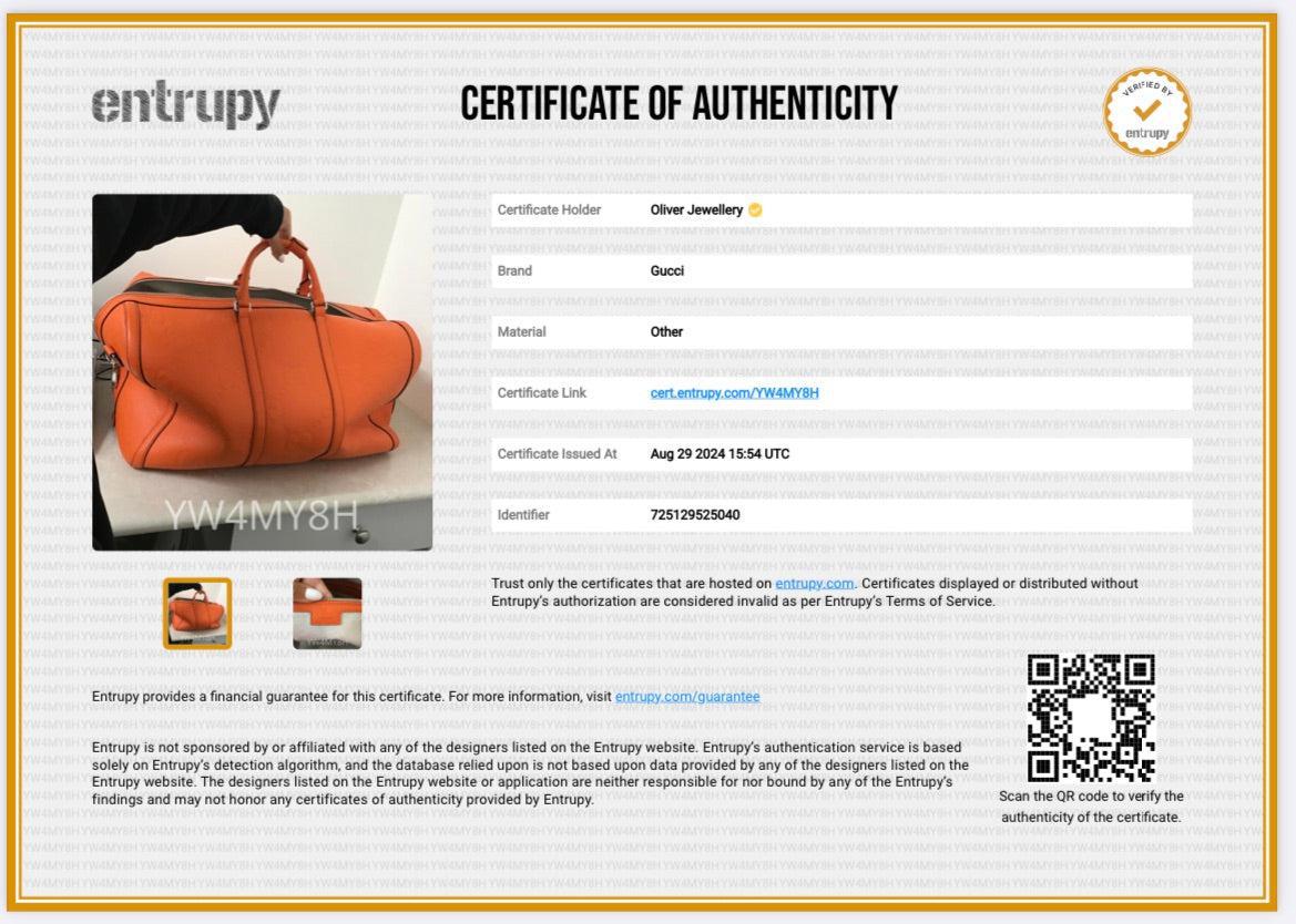Gucci Orange Jumbo GG Leather Large Duffle Bag