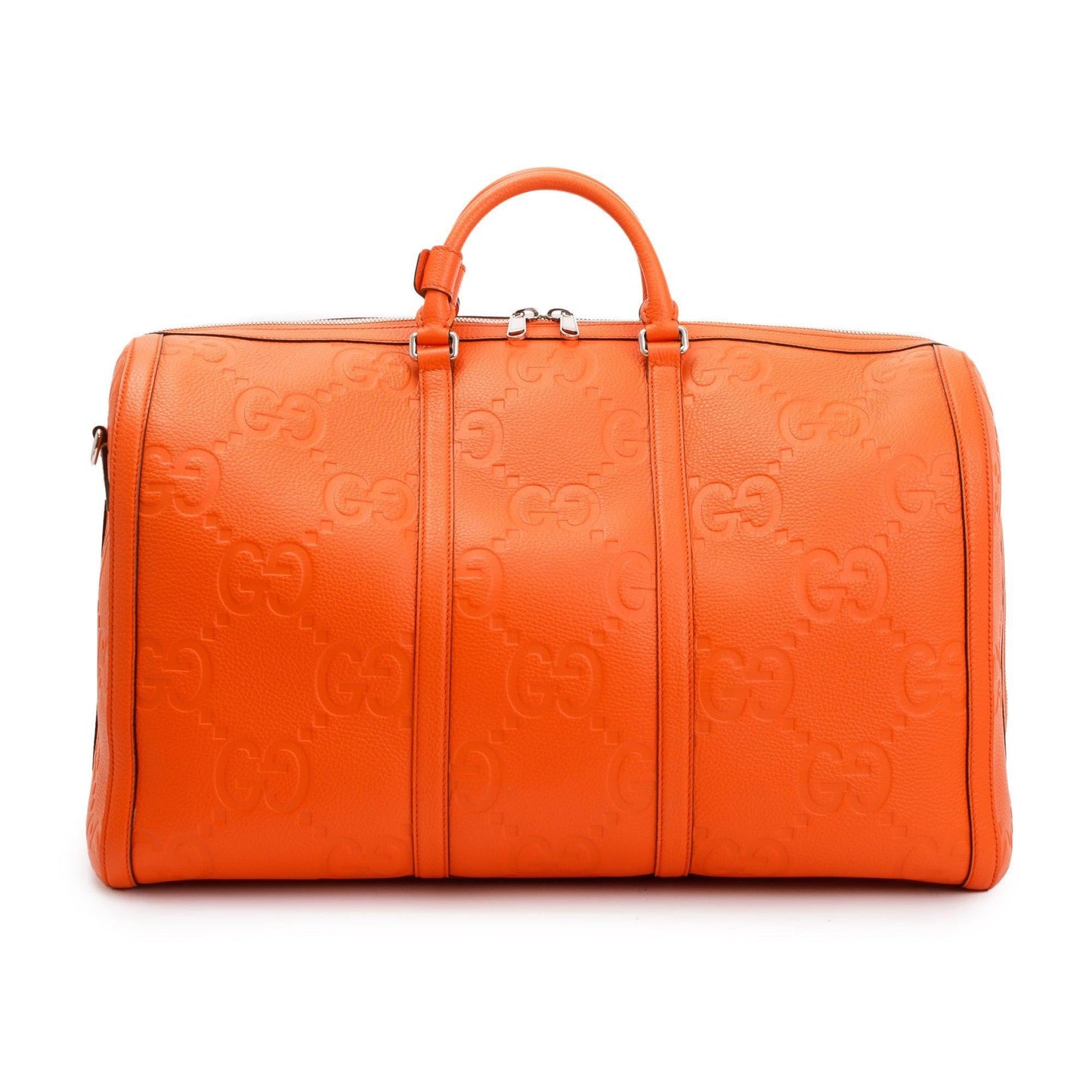 Gucci Orange Jumbo GG Leather Large Duffle Bag