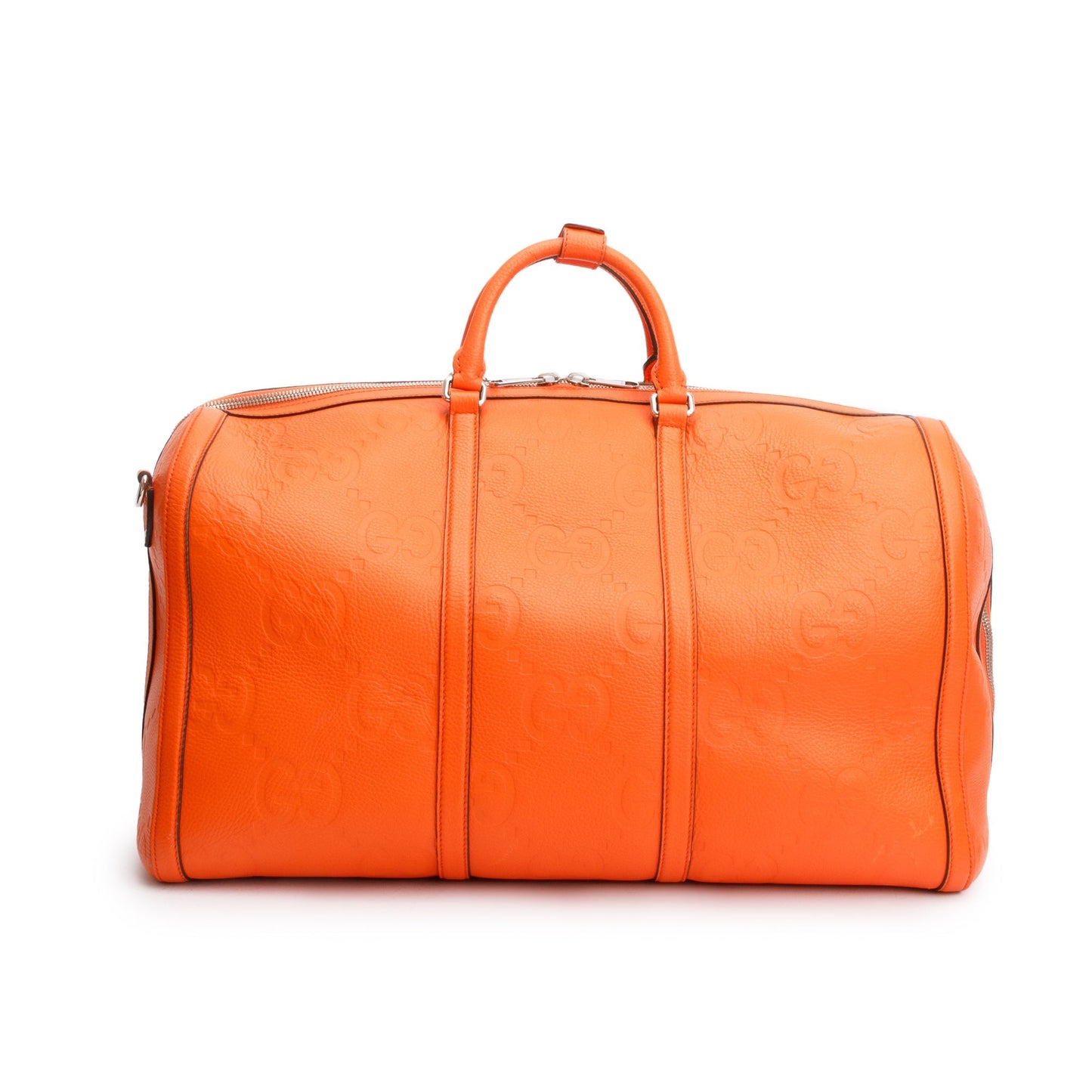 Gucci Orange Jumbo GG Leather Large Duffle Bag
