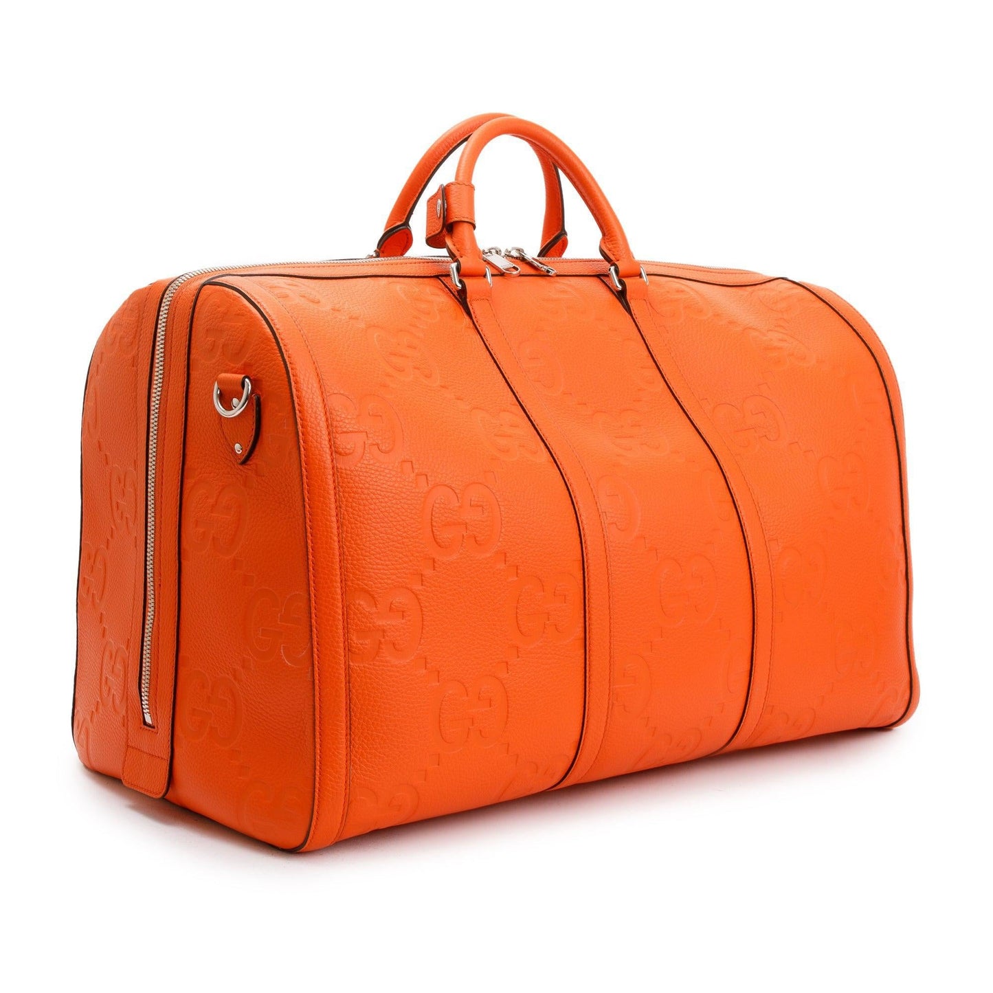 Gucci Orange Jumbo GG Leather Large Duffle Bag
