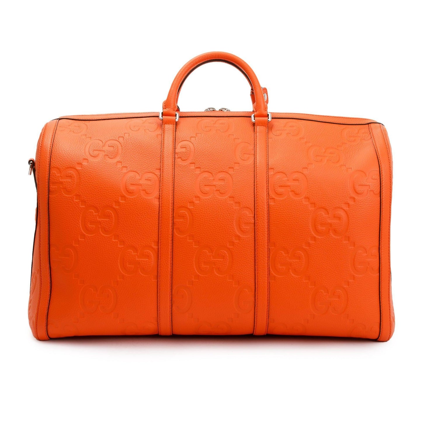 Gucci Orange Jumbo GG Leather Large Duffle Bag