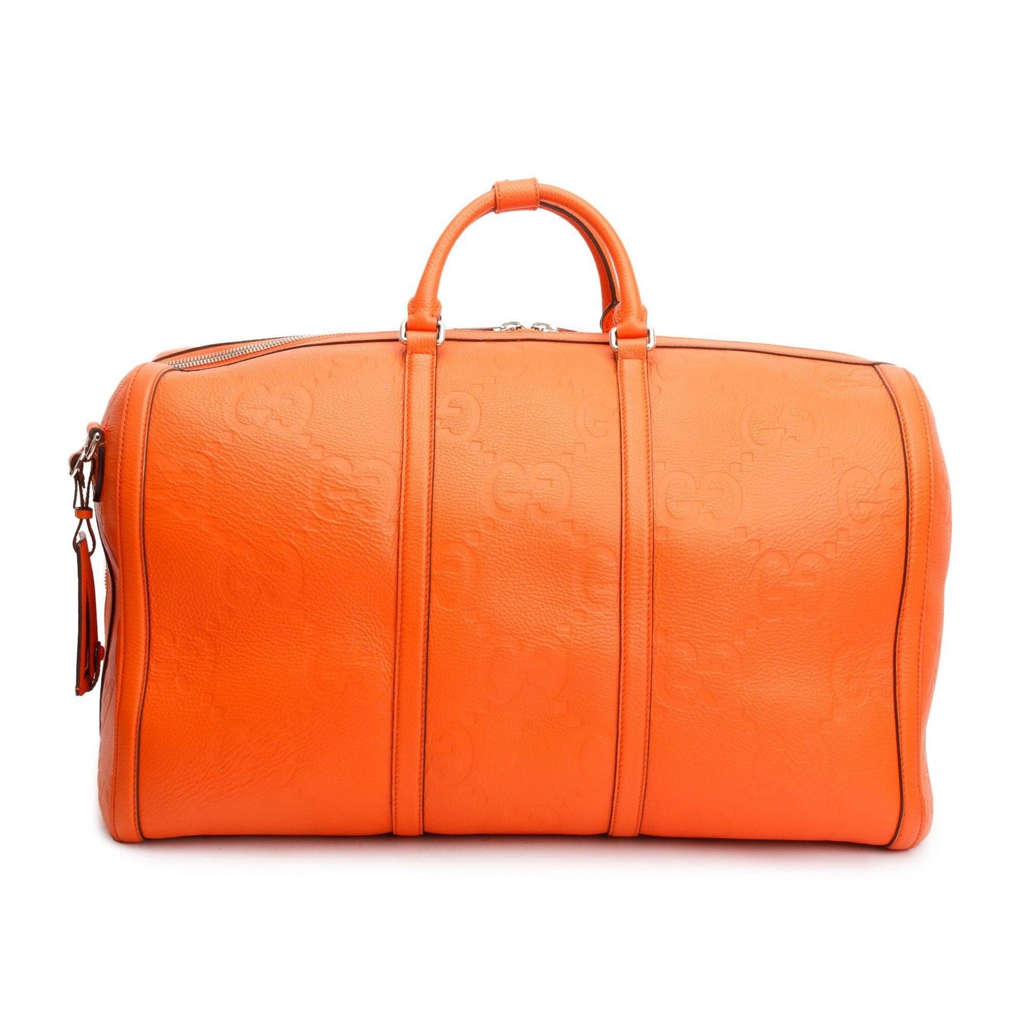 Gucci Orange Jumbo GG Leather Large Duffle Bag