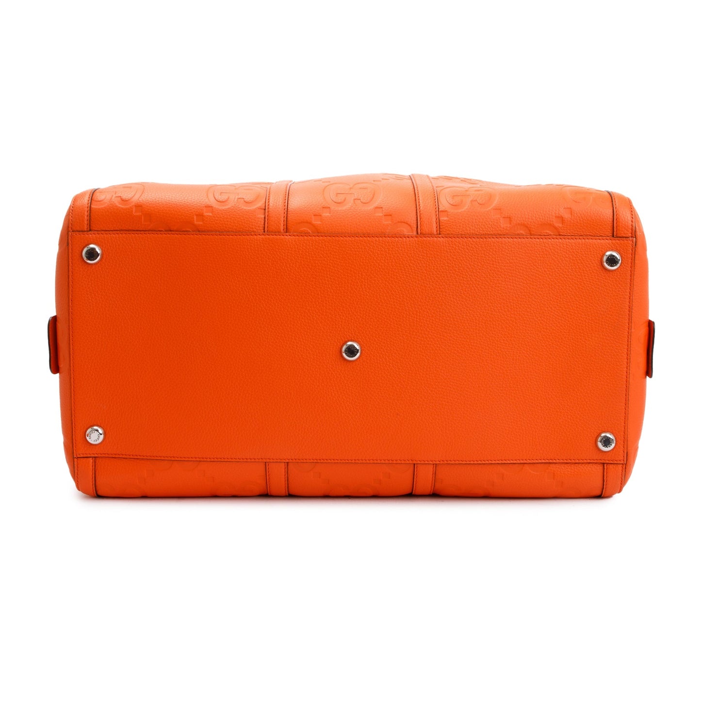 Gucci Orange Jumbo GG Leather Large Duffle Bag