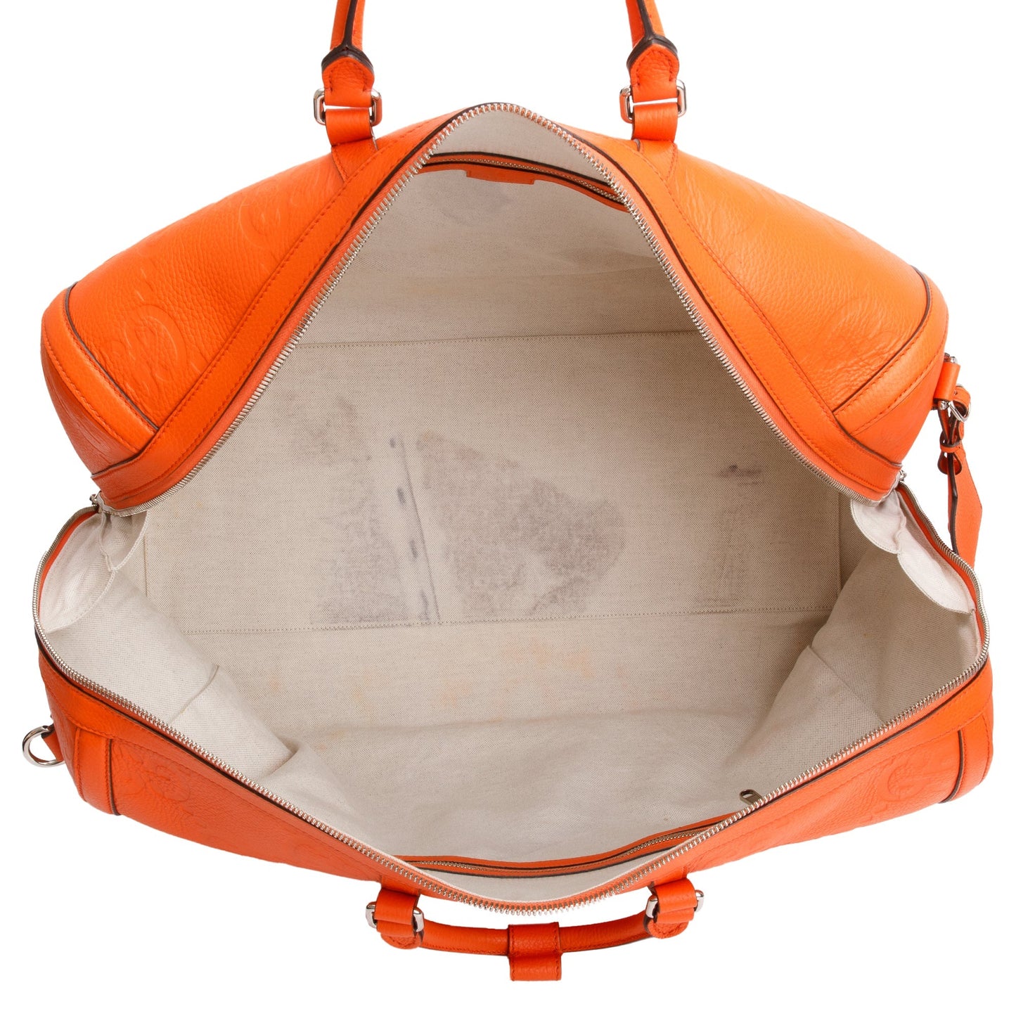 Gucci Orange Jumbo GG Leather Large Duffle Bag