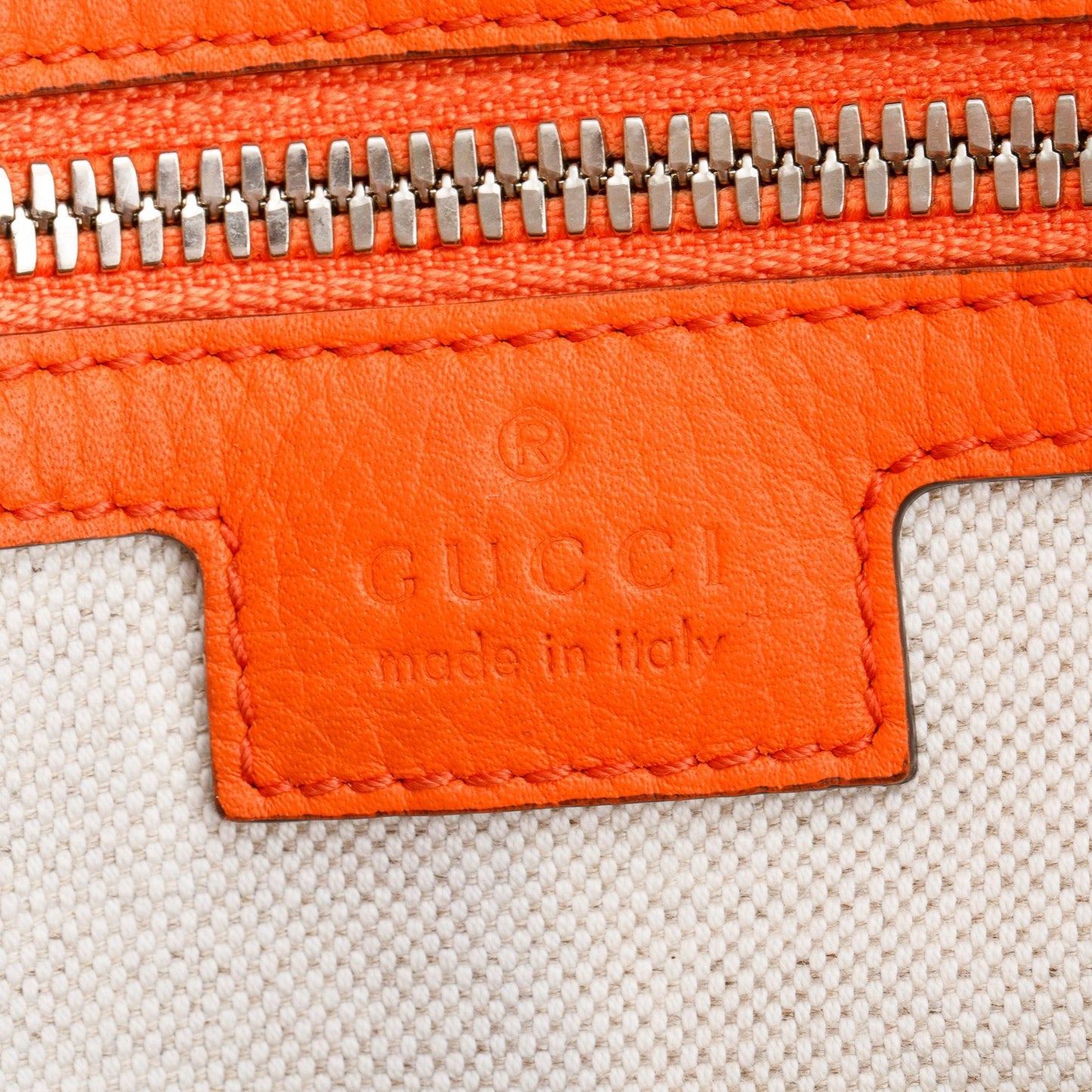 Gucci Orange Jumbo GG Leather Large Duffle Bag