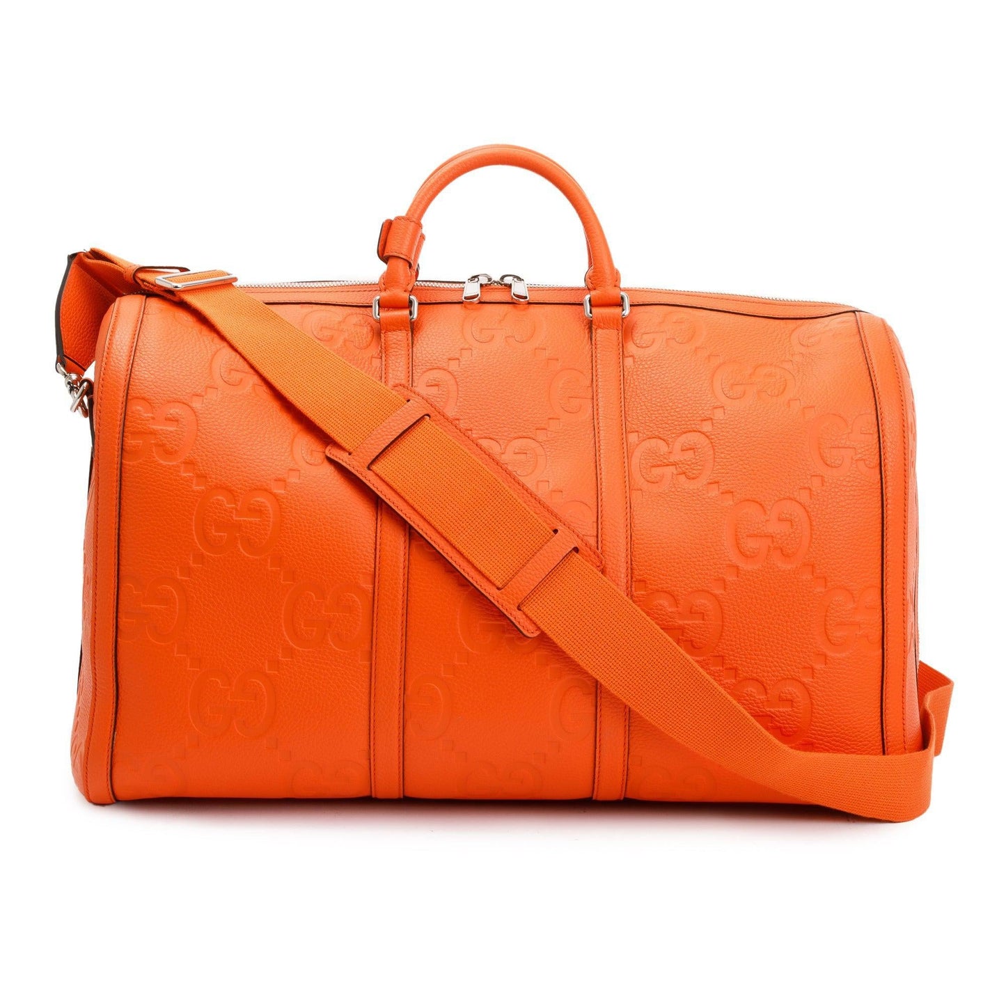 Gucci Orange Jumbo GG Leather Large Duffle Bag