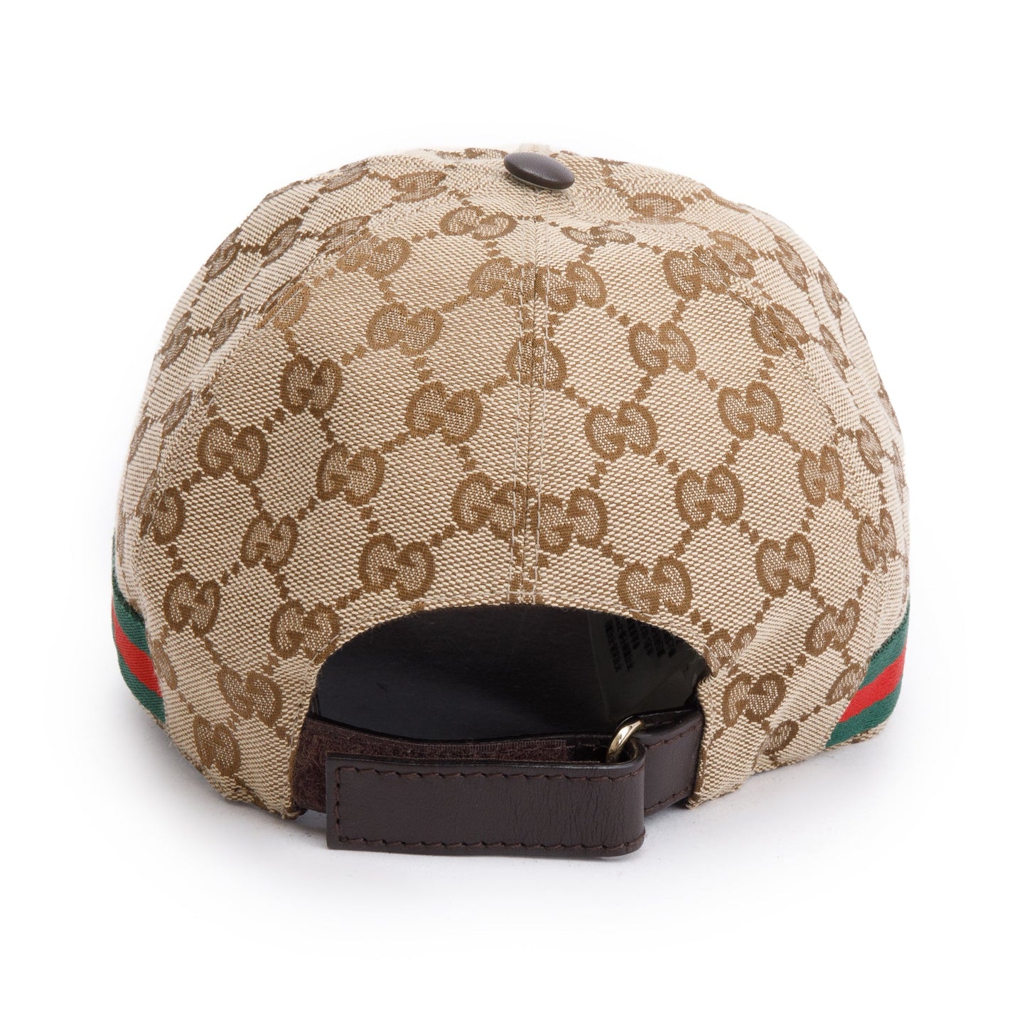 Gucci Original GG Canvas Baseball Hat with Web, Size S 57