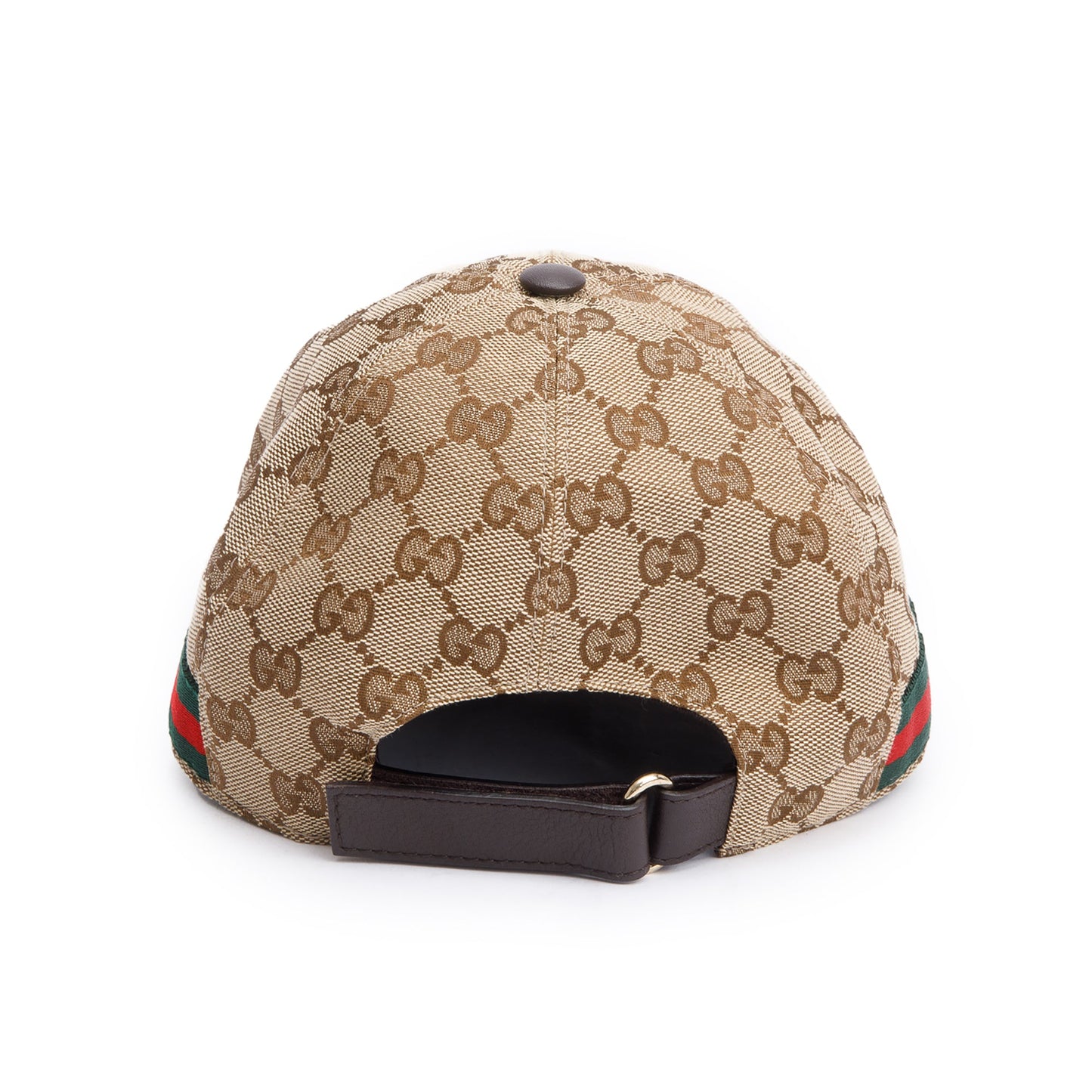 Gucci Original GG Canvas Baseball Hat with Web, Size S 57