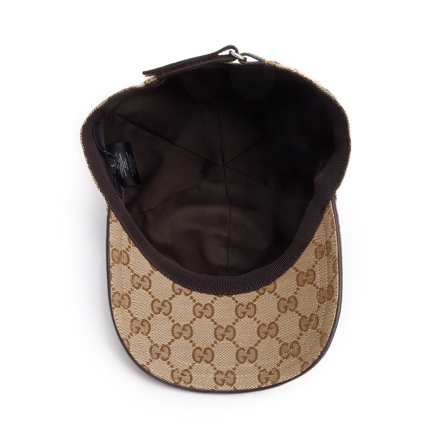 Gucci Original GG Canvas Baseball Hat with Web, Size S 57