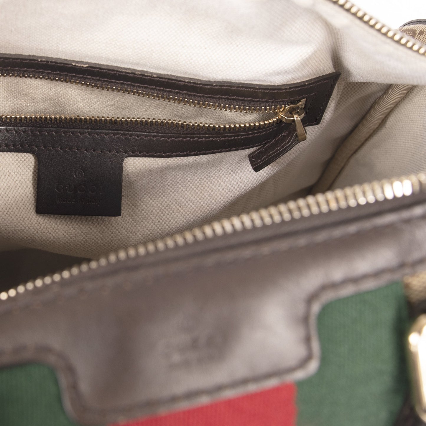 Gucci Original GG Canvas Web Boston Bag