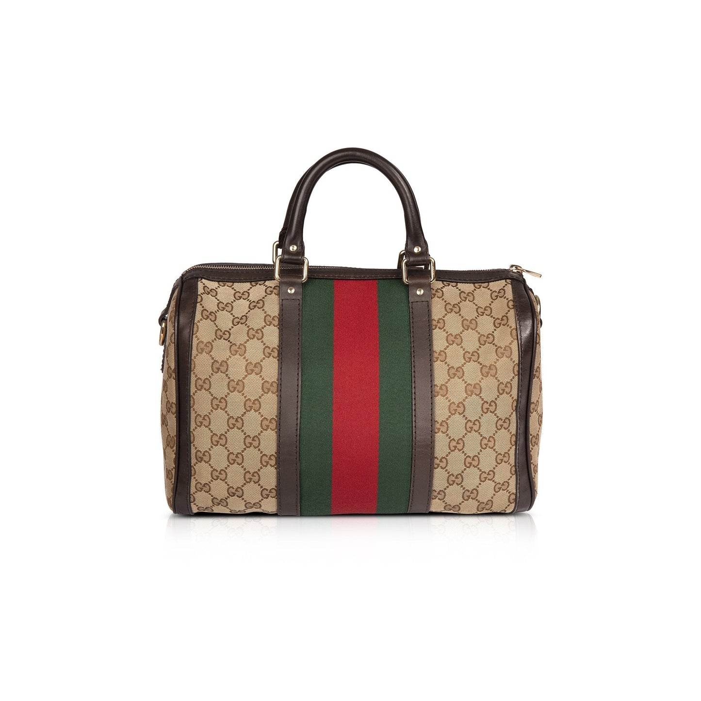 Gucci Original GG Canvas Web Boston Bag