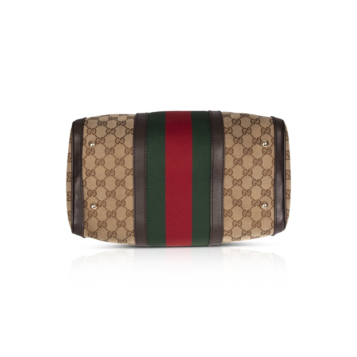 Gucci Original GG Canvas Web Boston Bag