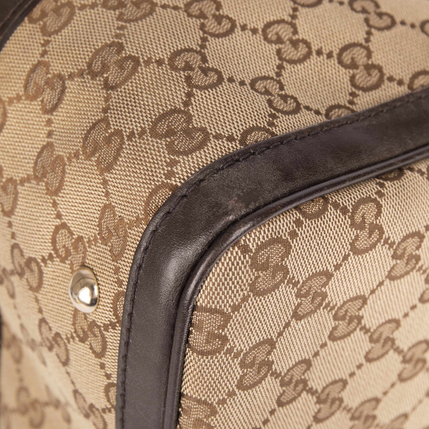 Gucci Original GG Canvas Web Boston Bag