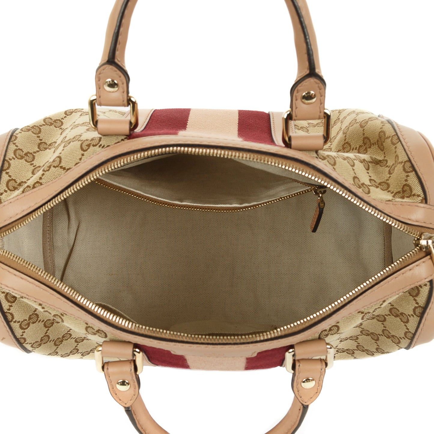Gucci Original GG Canvas Web Boston Bag