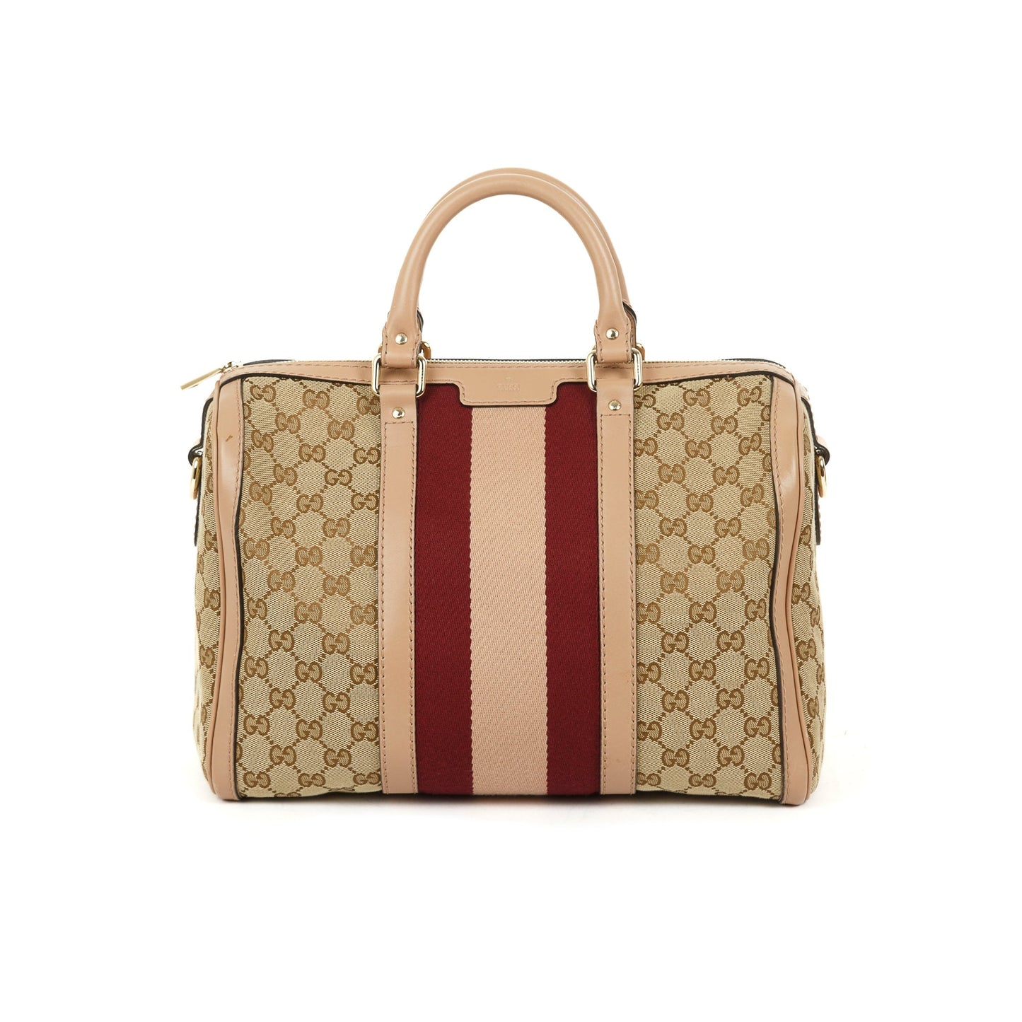 Gucci Original GG Canvas Web Boston Bag