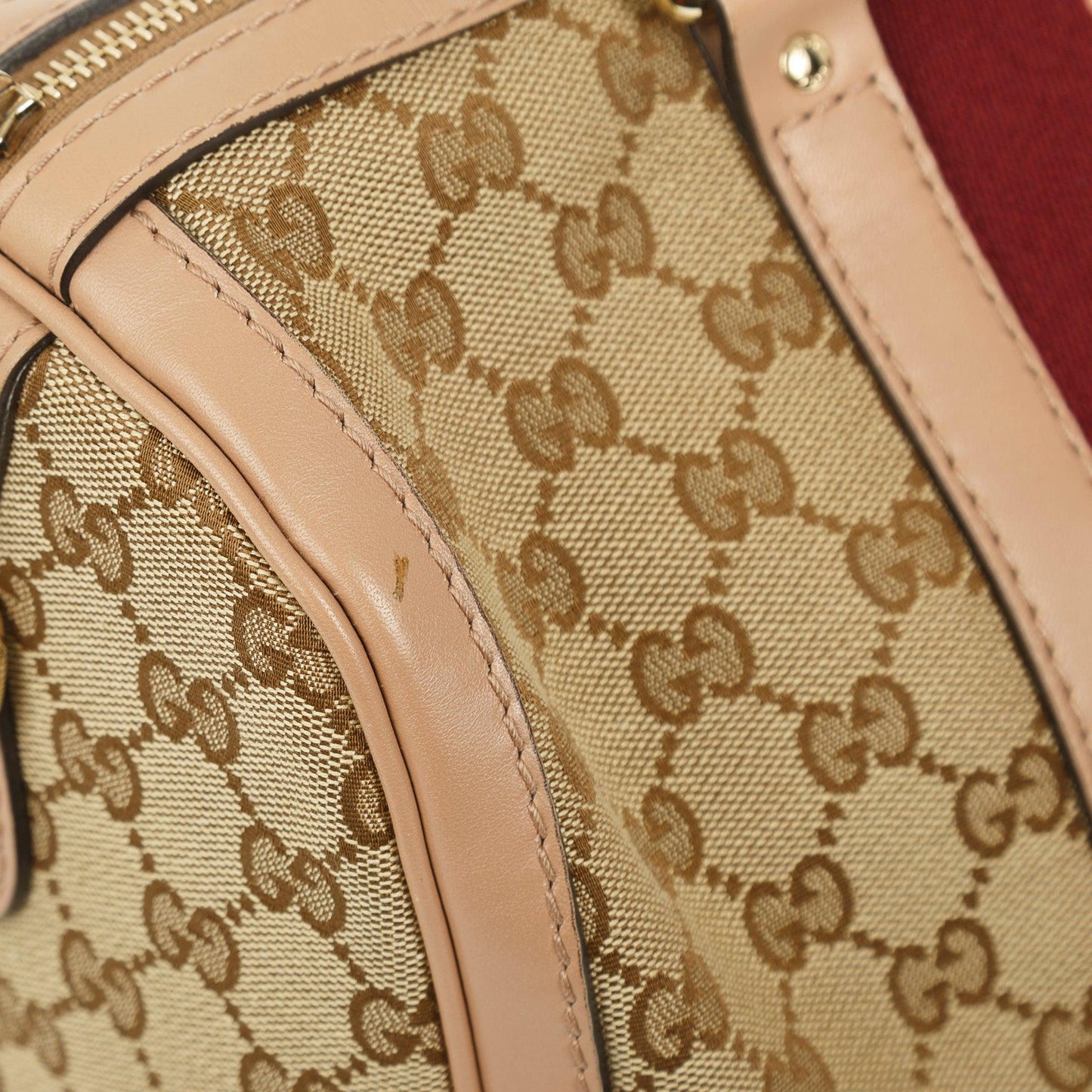 Gucci Original GG Canvas Web Boston Bag
