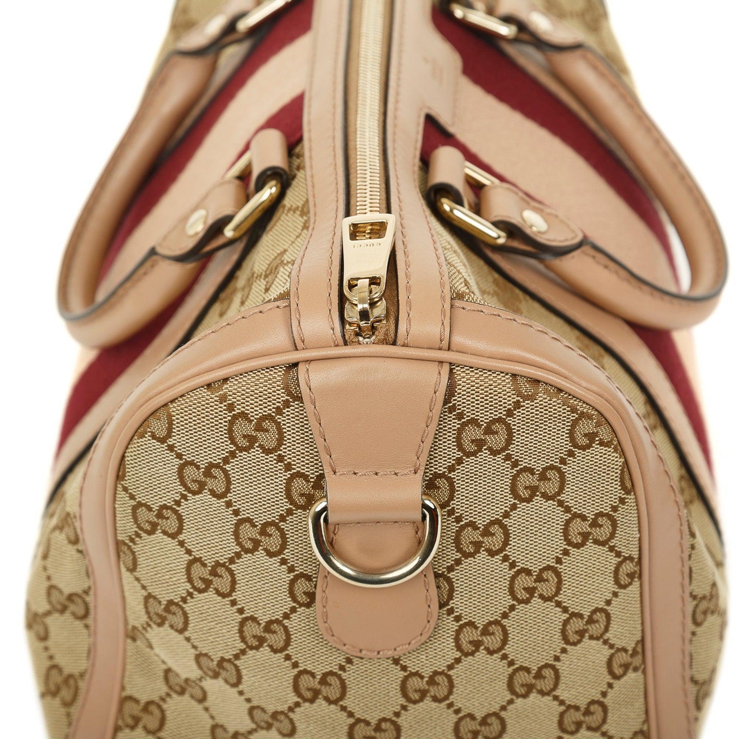 Gucci Original GG Canvas Web Boston Bag
