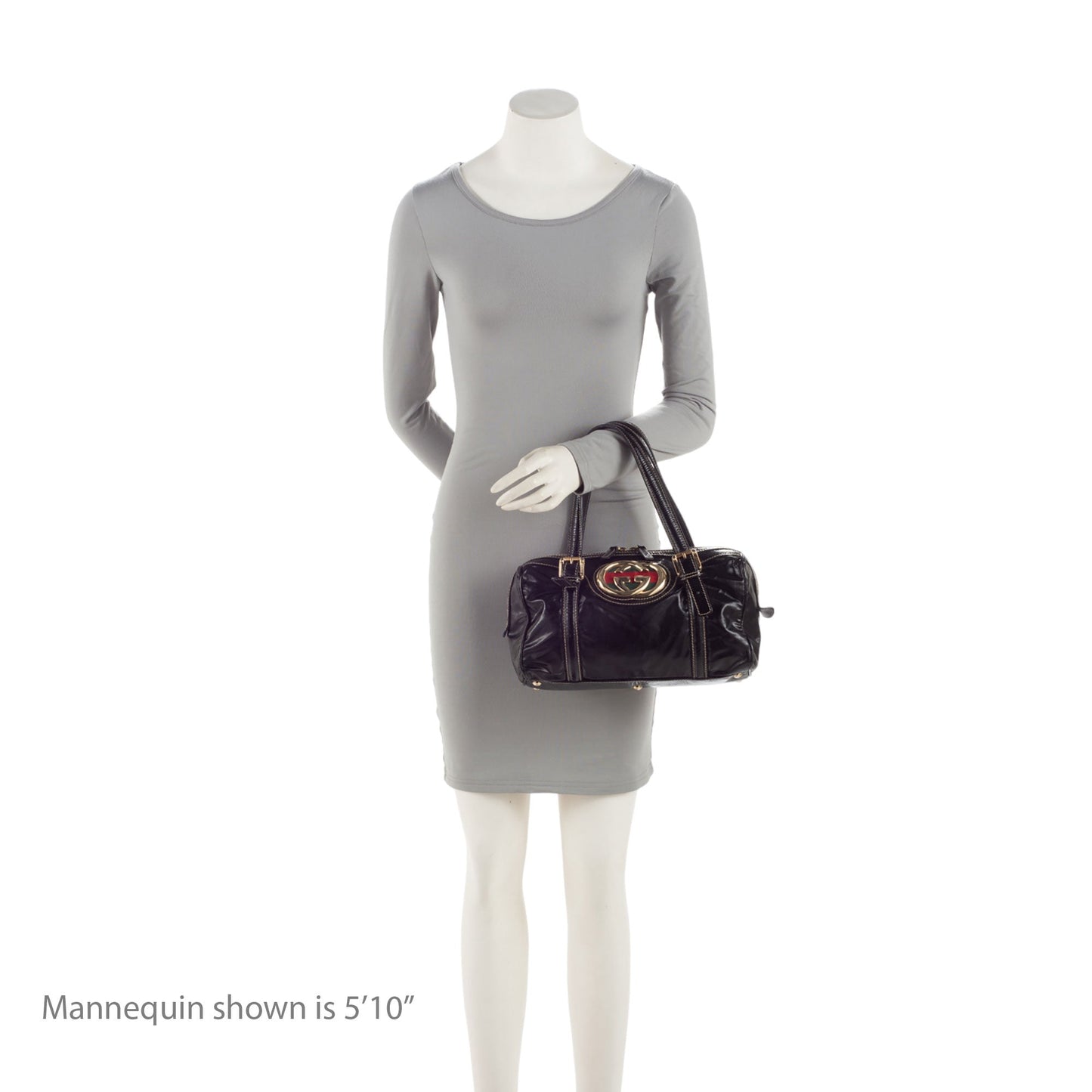 Gucci Patent Leather Britt Small Boston Bag