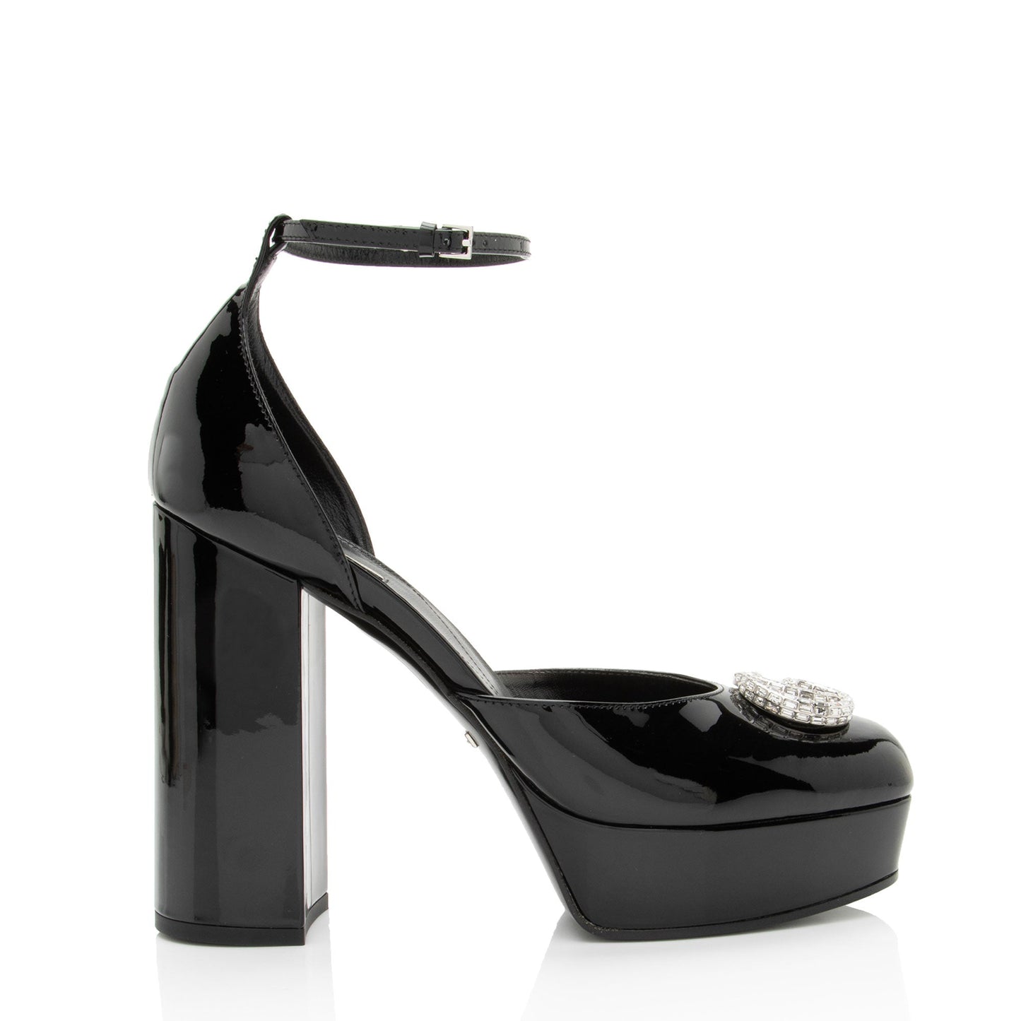 Gucci Patent Leather Crystal GG Platform Pumps - Size 9.5 / 39.5