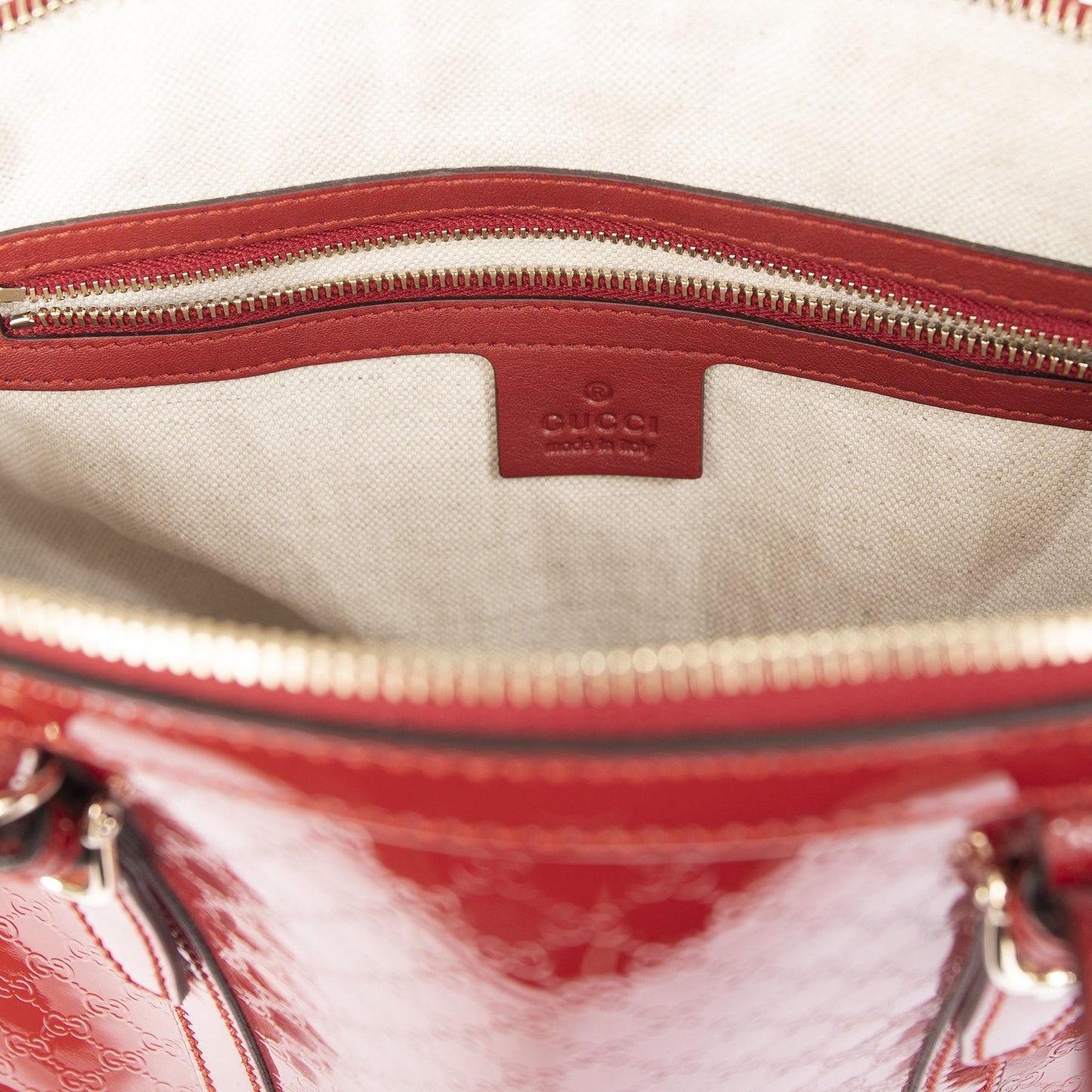 Gucci Patent Leather Nice Microguccissima Bag