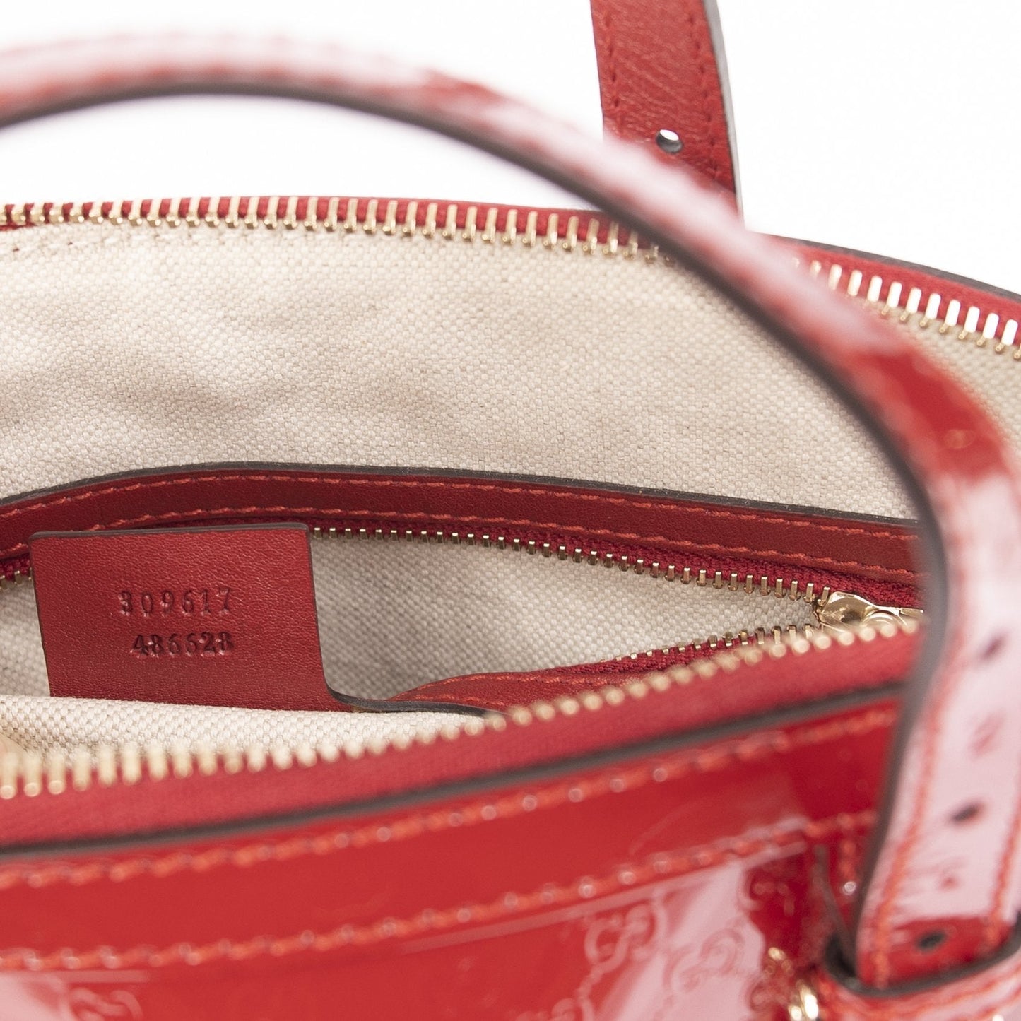 Gucci Patent Leather Nice Microguccissima Bag