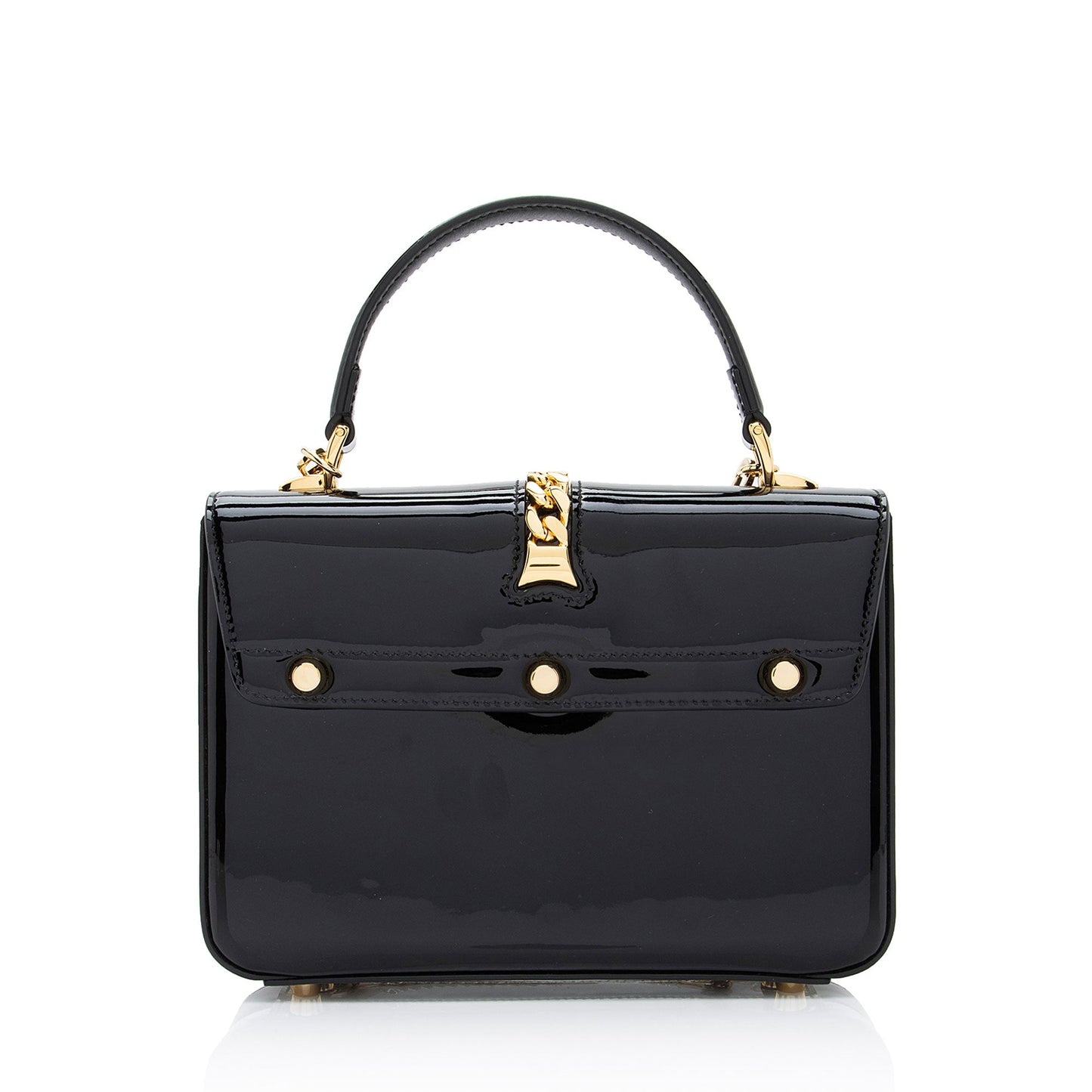 Gucci Patent Leather Sylvie 1969 Mini Top Handle
