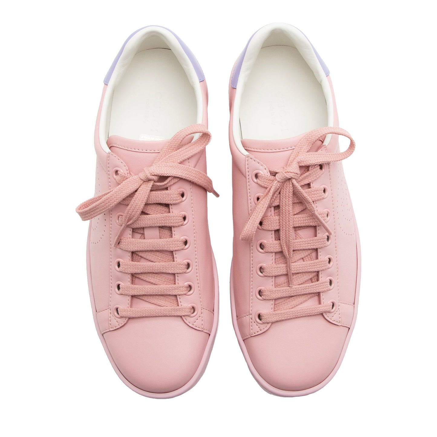Gucci Perforated Leather Interlocking GG Ace Sneakers - Size 6.5 / 36.5 (SHF-23325)