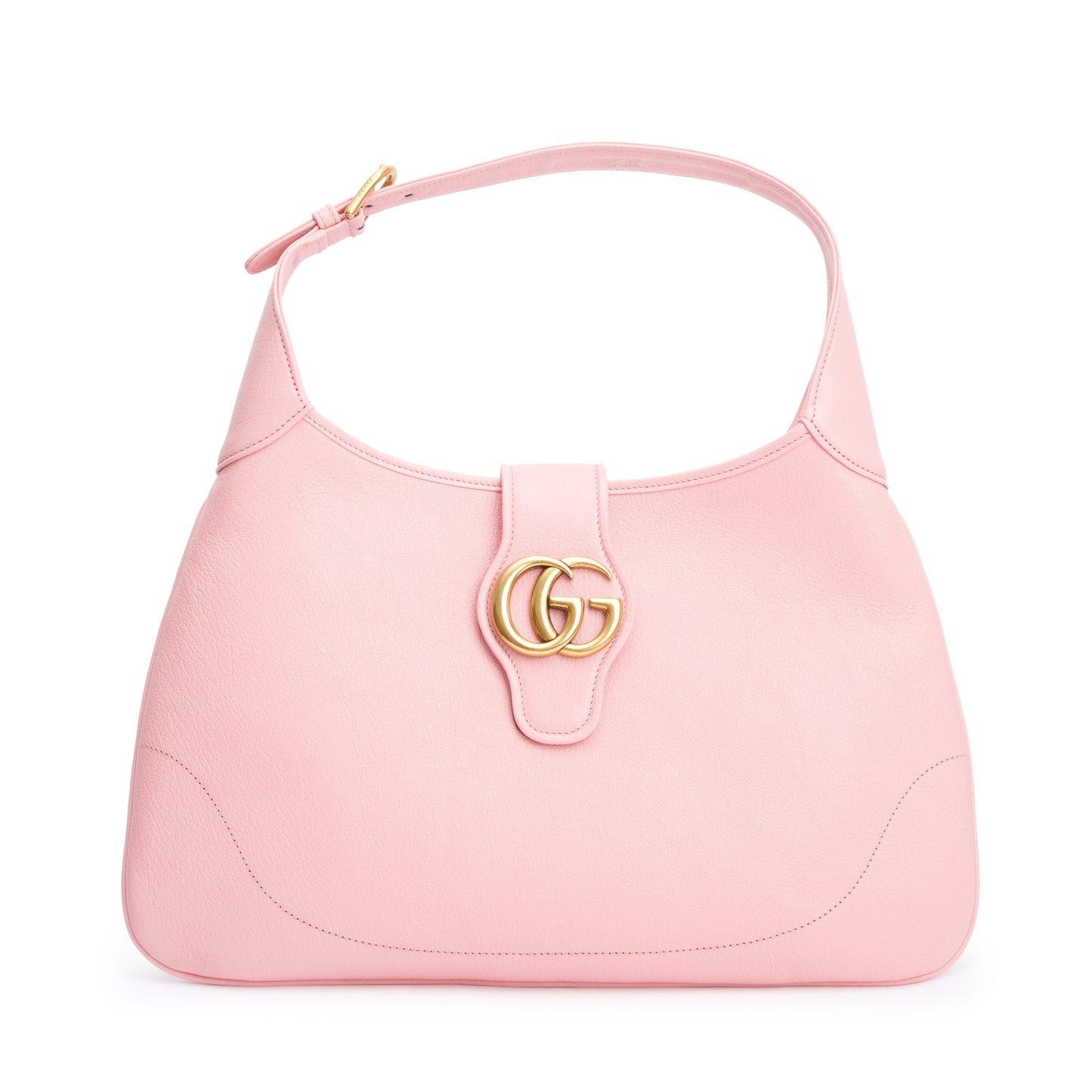 Gucci Pink Calfskin Leather Double GG Medium Aphrodite Shoulder Bag