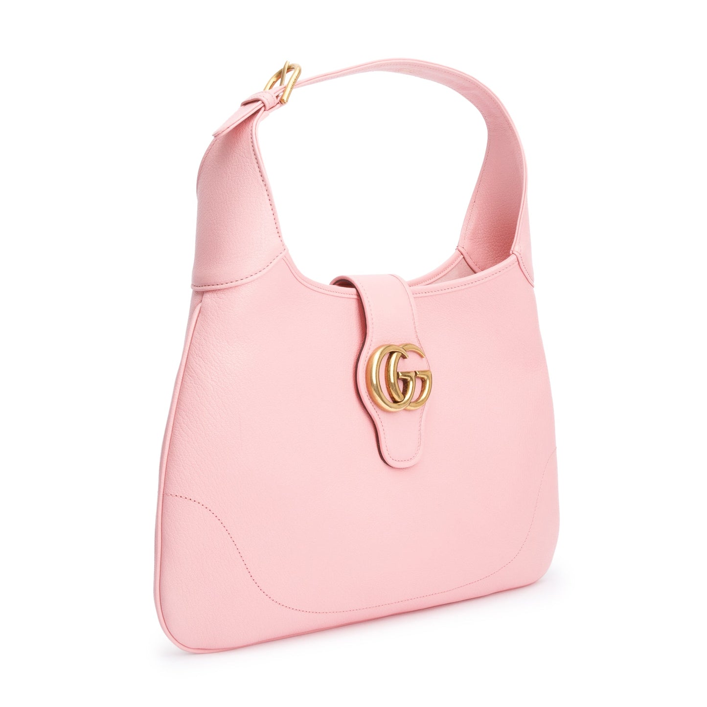 Gucci Pink Calfskin Leather Double GG Medium Aphrodite Shoulder Bag