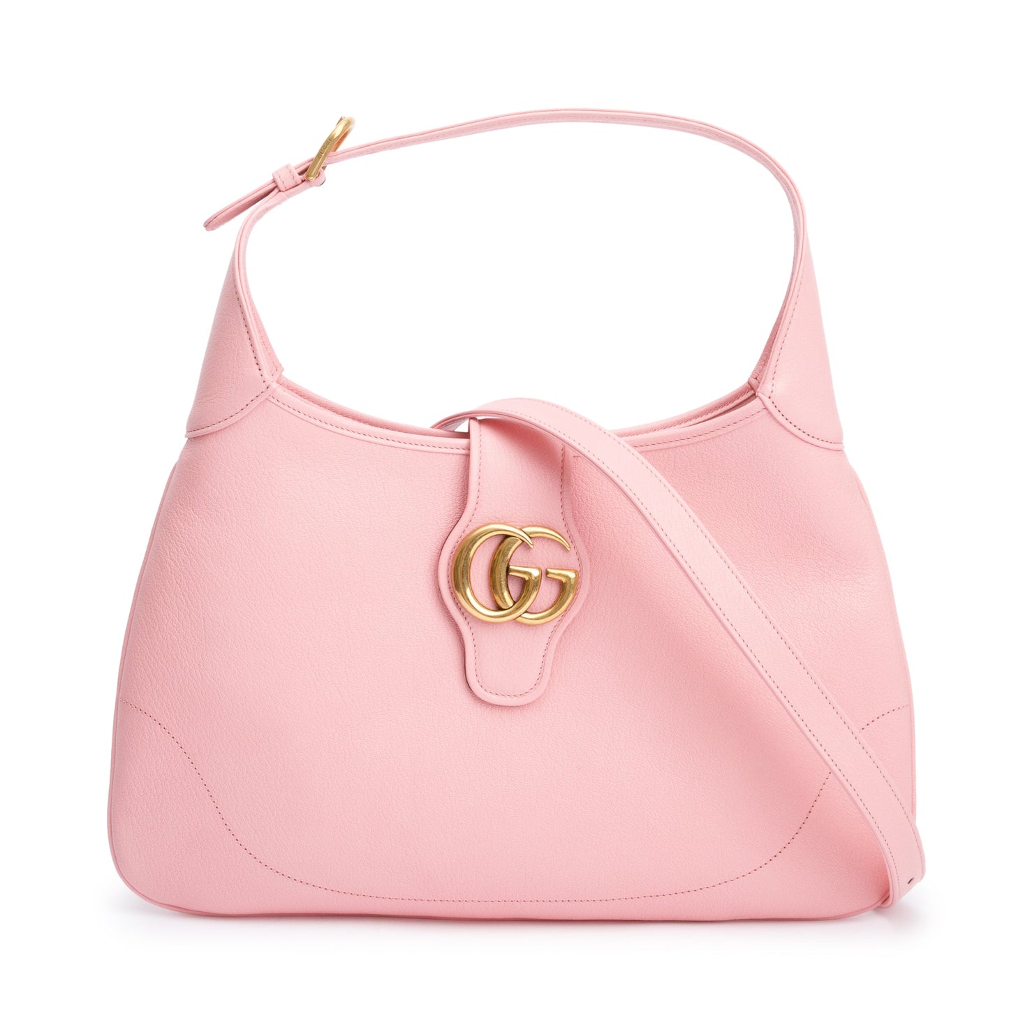 Gucci Pink Calfskin Leather Double GG Medium Aphrodite Shoulder Bag