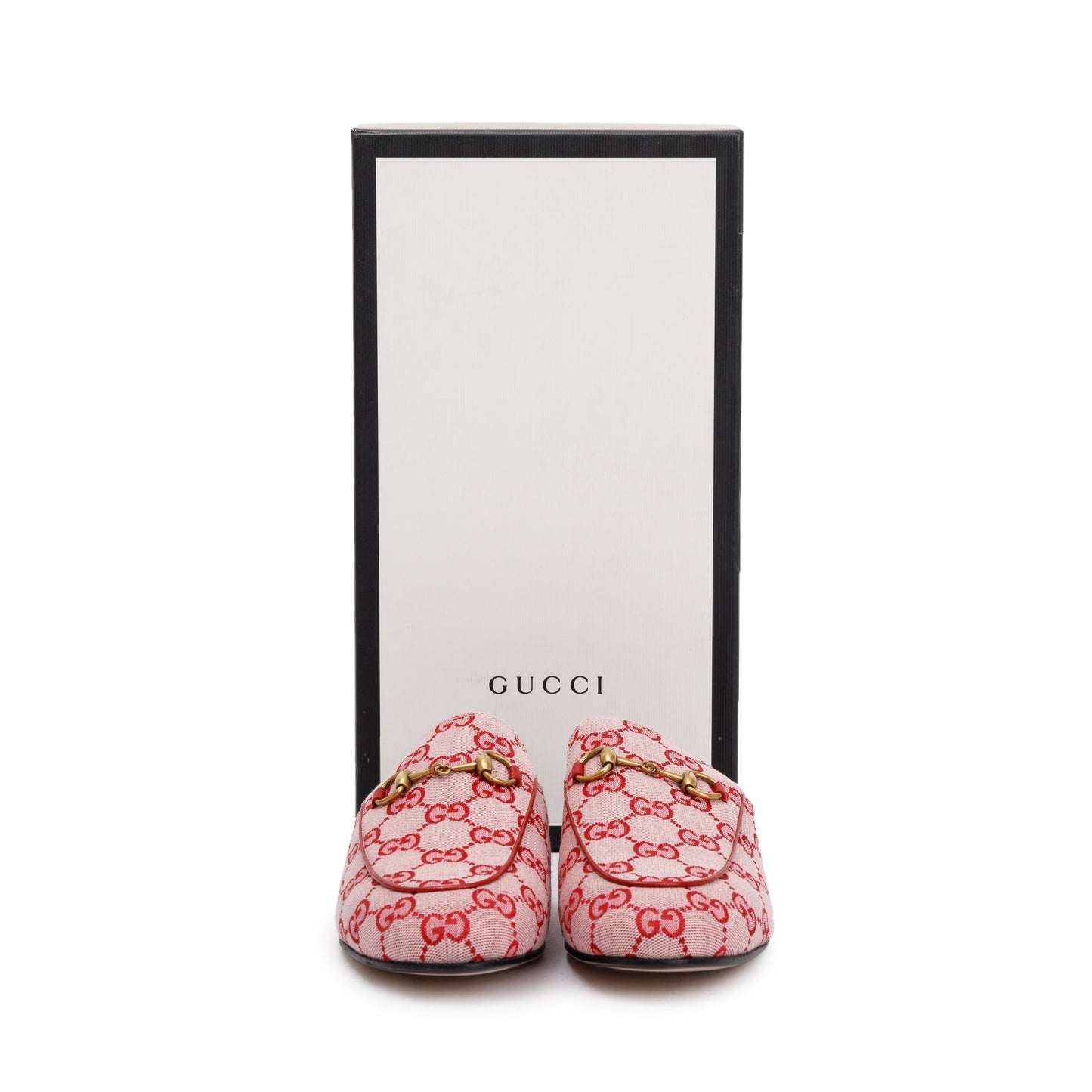 Gucci Pink GG Canvas Princetown Slipper, Size 37.5