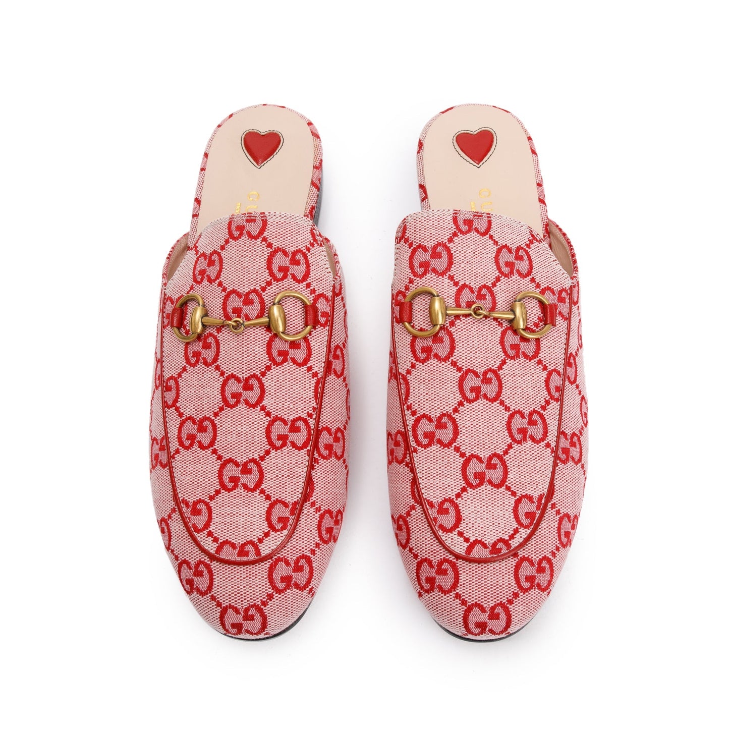 Gucci Pink GG Canvas Princetown Slipper, Size 37.5