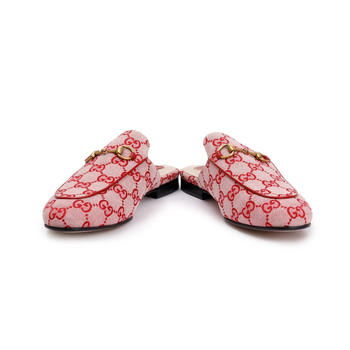 Gucci Pink GG Canvas Princetown Slipper, Size 37.5