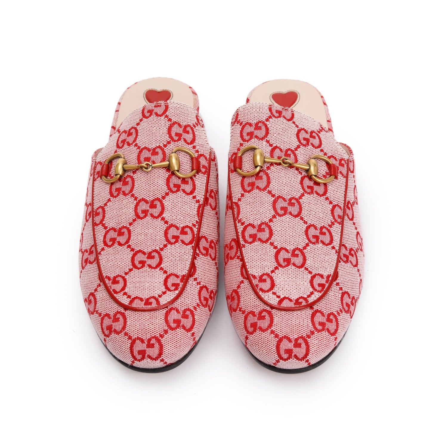 Gucci Pink GG Canvas Princetown Slipper, Size 37.5