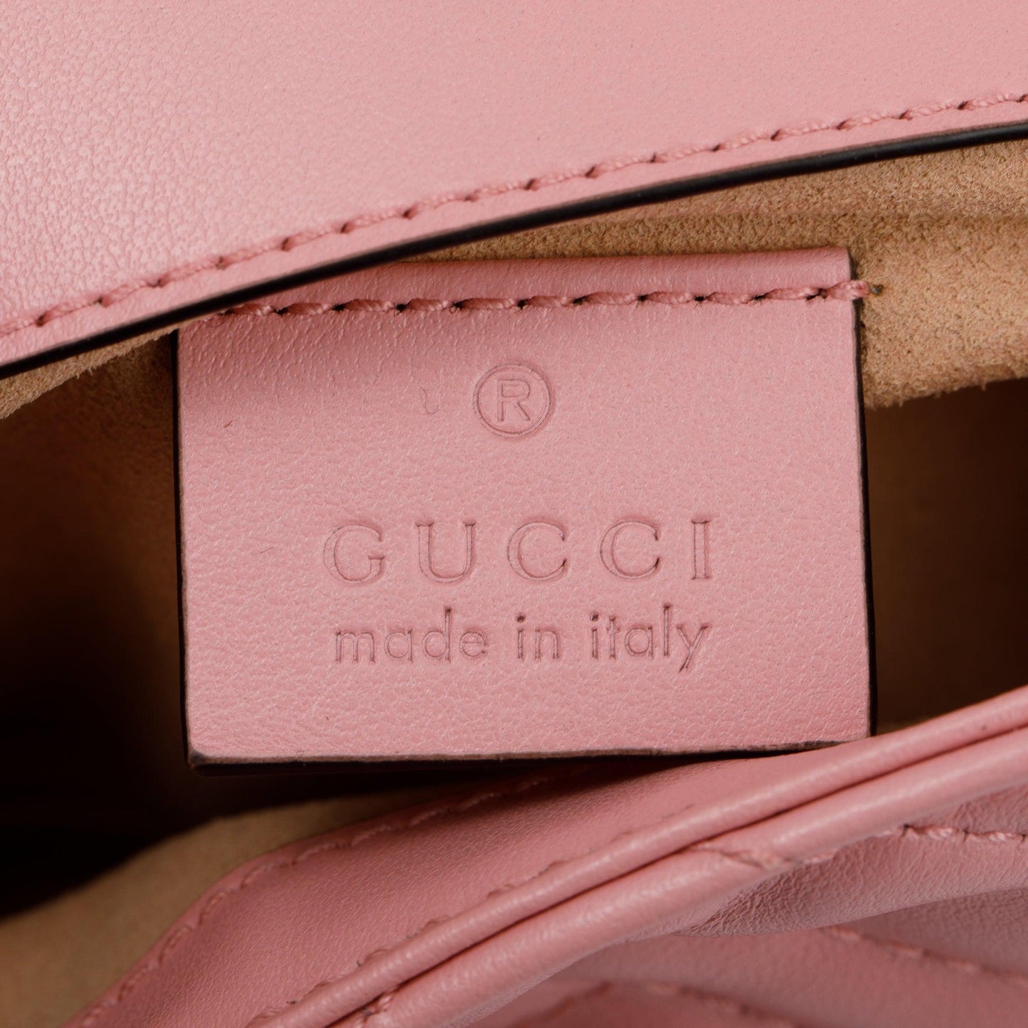 Gucci Pink GG Marmont Matelasse Leather Super Mini Bag