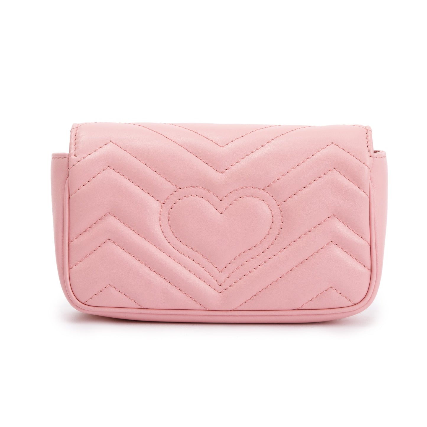 Gucci Pink GG Marmont Matelasse Leather Super Mini Bag