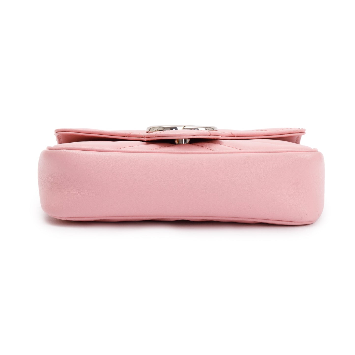 Gucci Pink GG Marmont Matelasse Leather Super Mini Bag