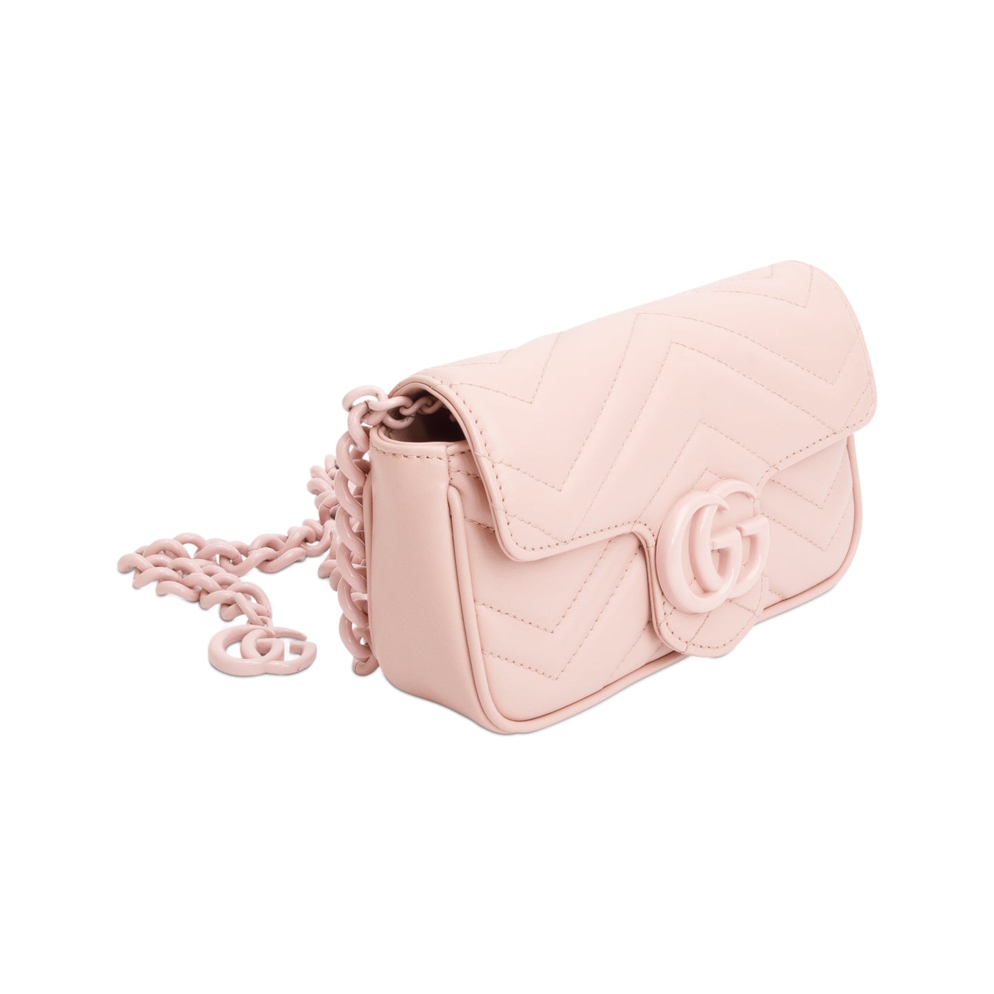 Gucci Pink GG Marmont Matelasse Monochrome Belt Bag