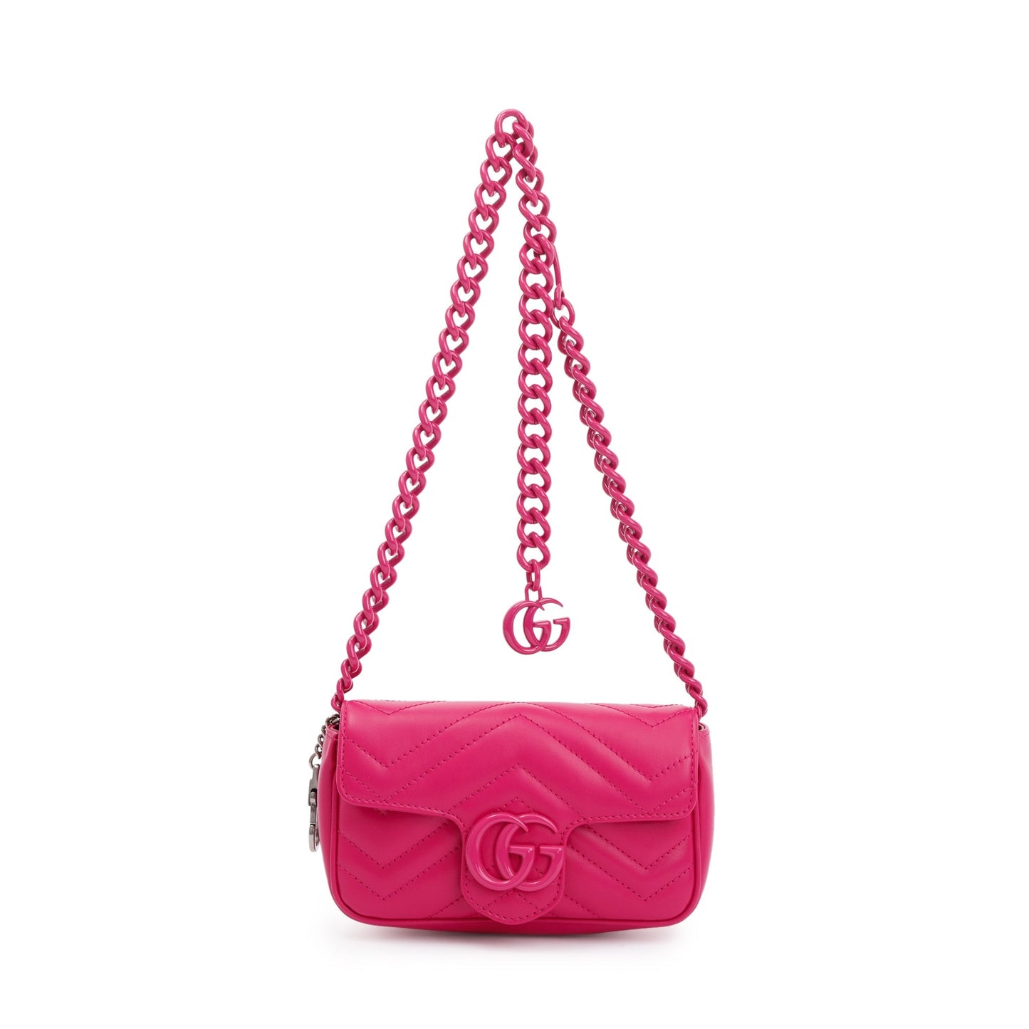 Gucci Pink GG Marmont Matelasse Monochrome Belt Bag