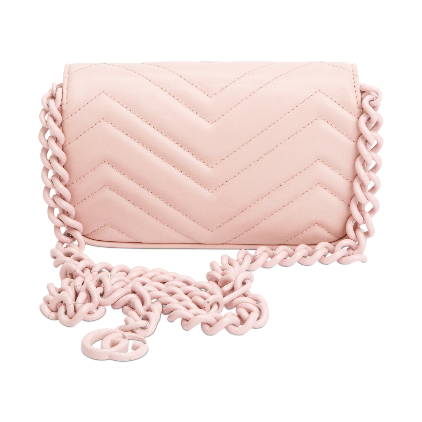Gucci Pink GG Marmont Matelasse Monochrome Belt Bag