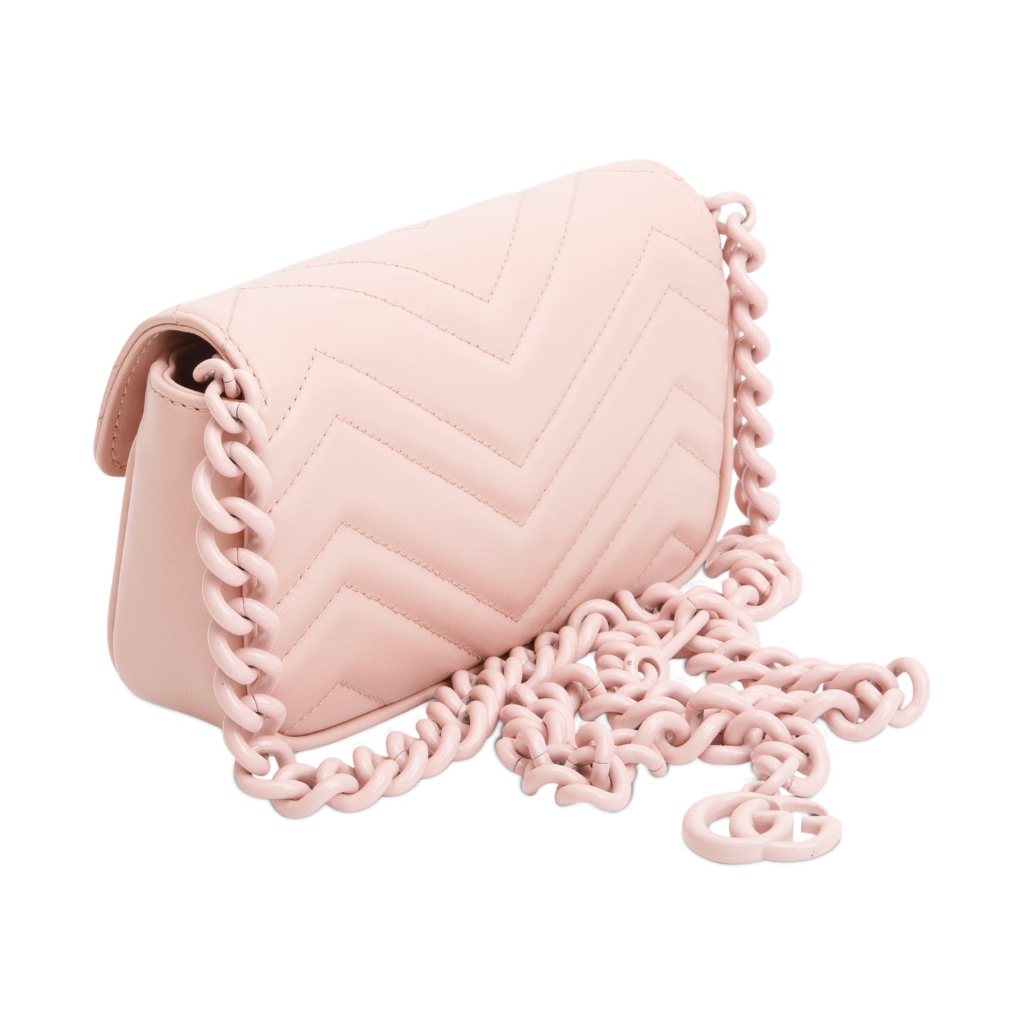 Gucci Pink GG Marmont Matelasse Monochrome Belt Bag