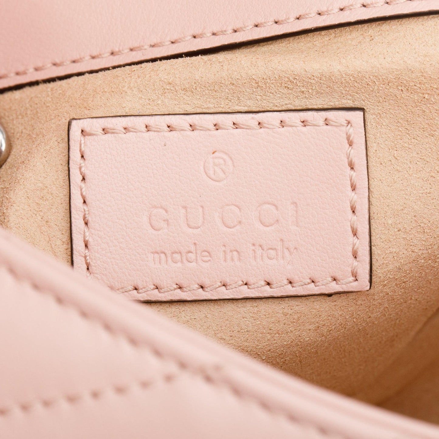 Gucci Pink GG Marmont Matelasse Monochrome Belt Bag