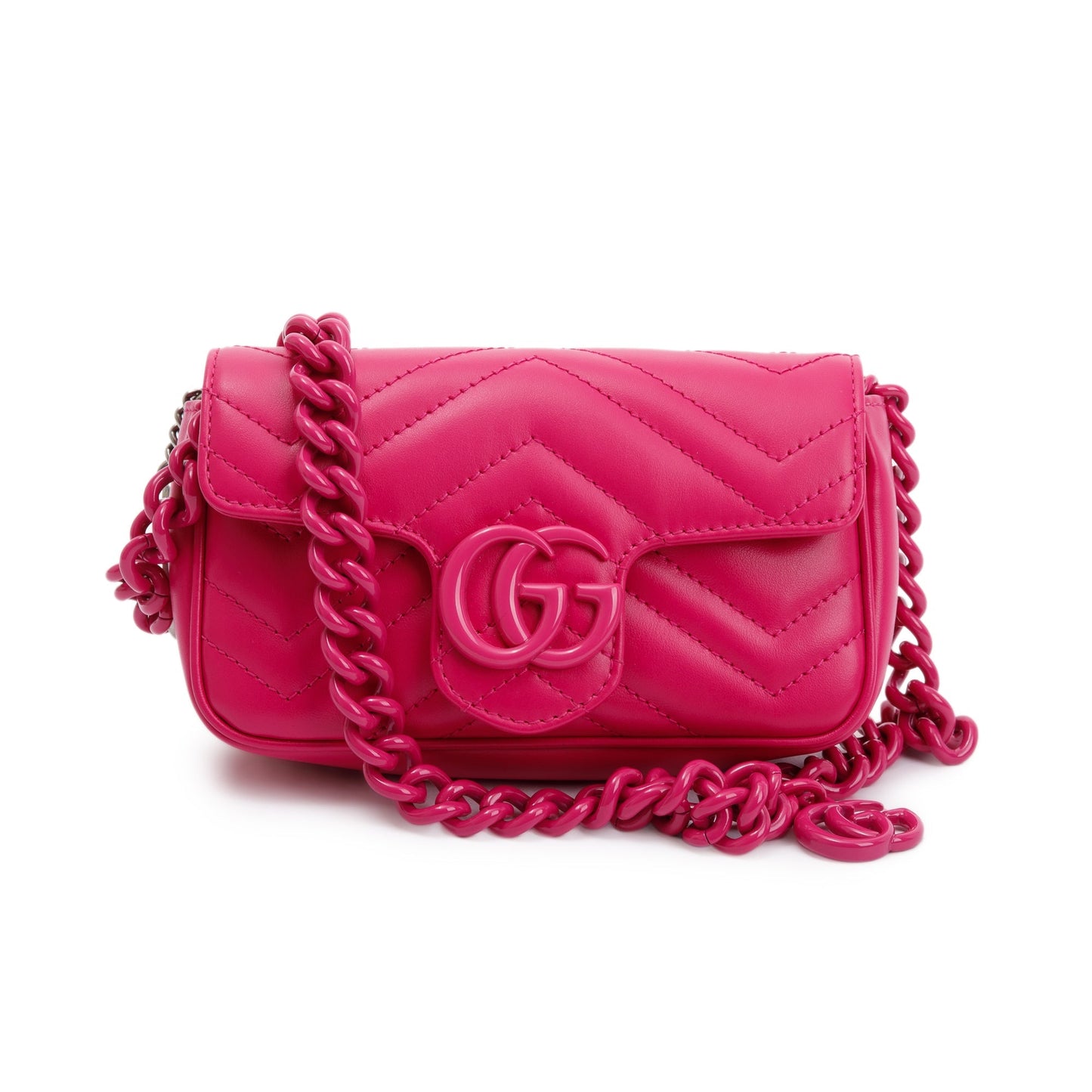 Gucci Pink GG Marmont Matelasse Monochrome Belt Bag