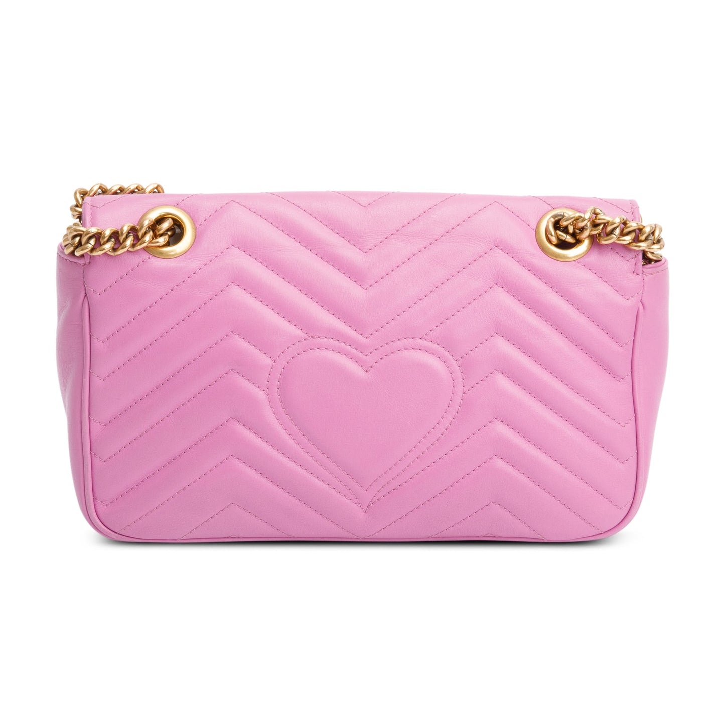 Gucci Pink GG Marmont Matelasse Small Shoulder Bag