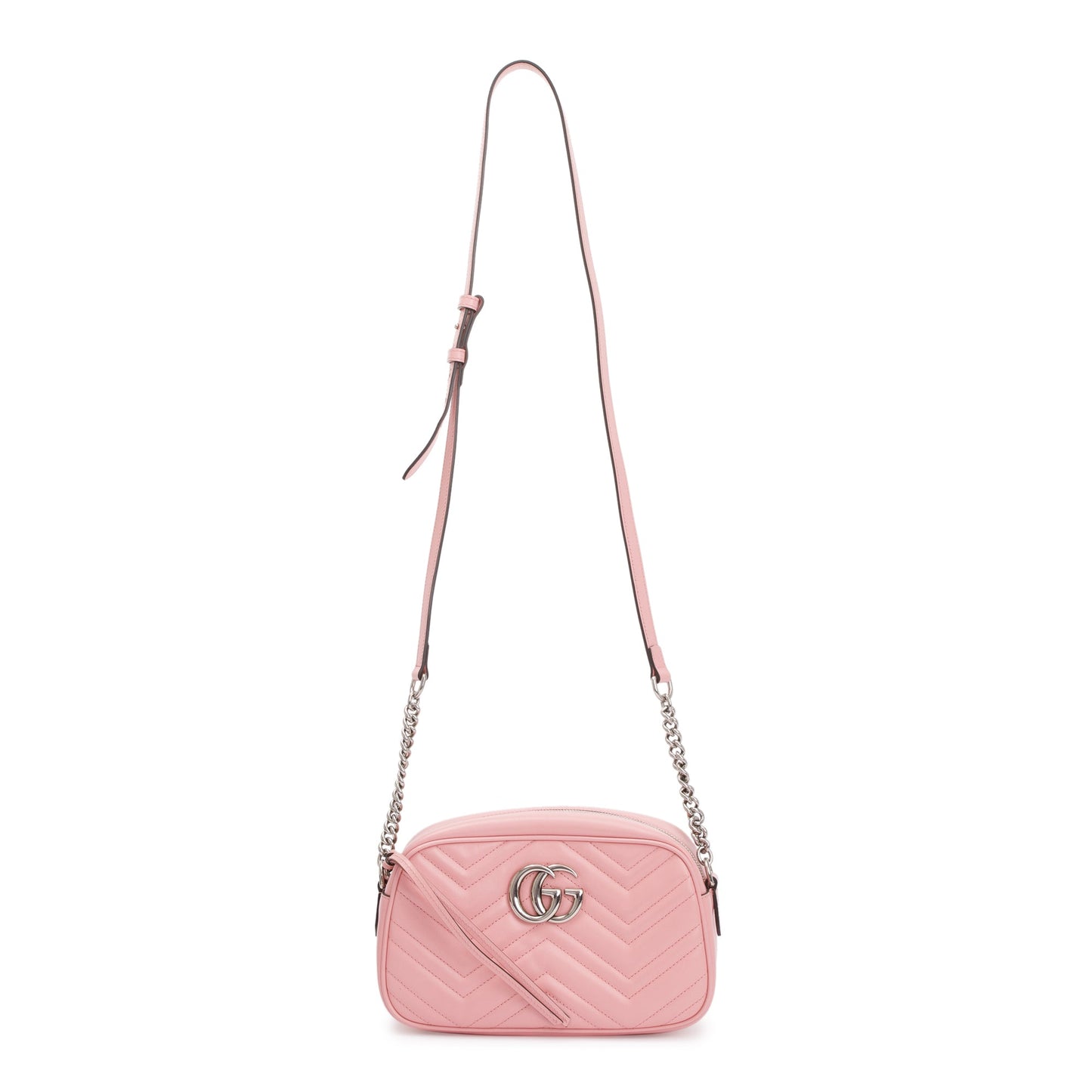 Gucci Pink GG Marmont Matelasse Small Shoulder Bag