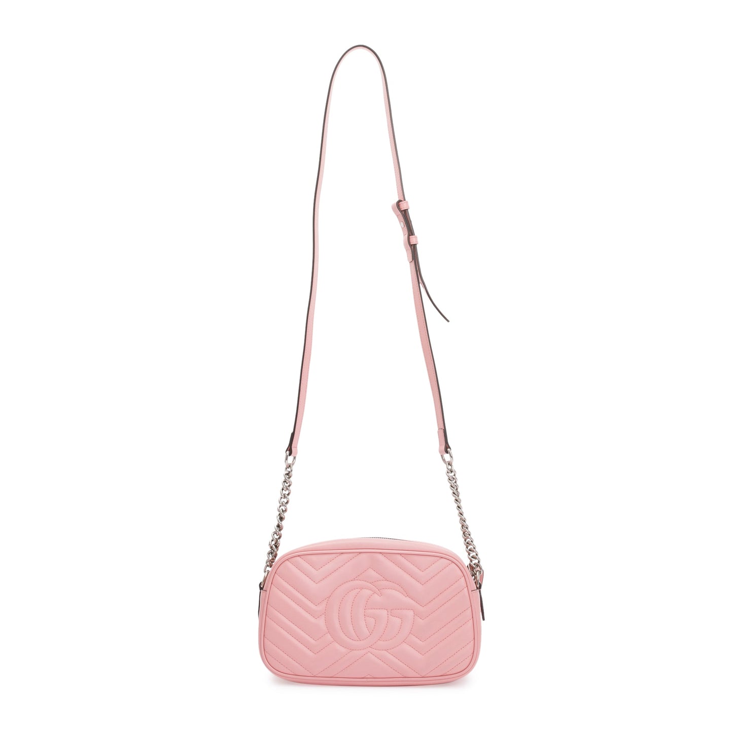 Gucci Pink GG Marmont Matelasse Small Shoulder Bag